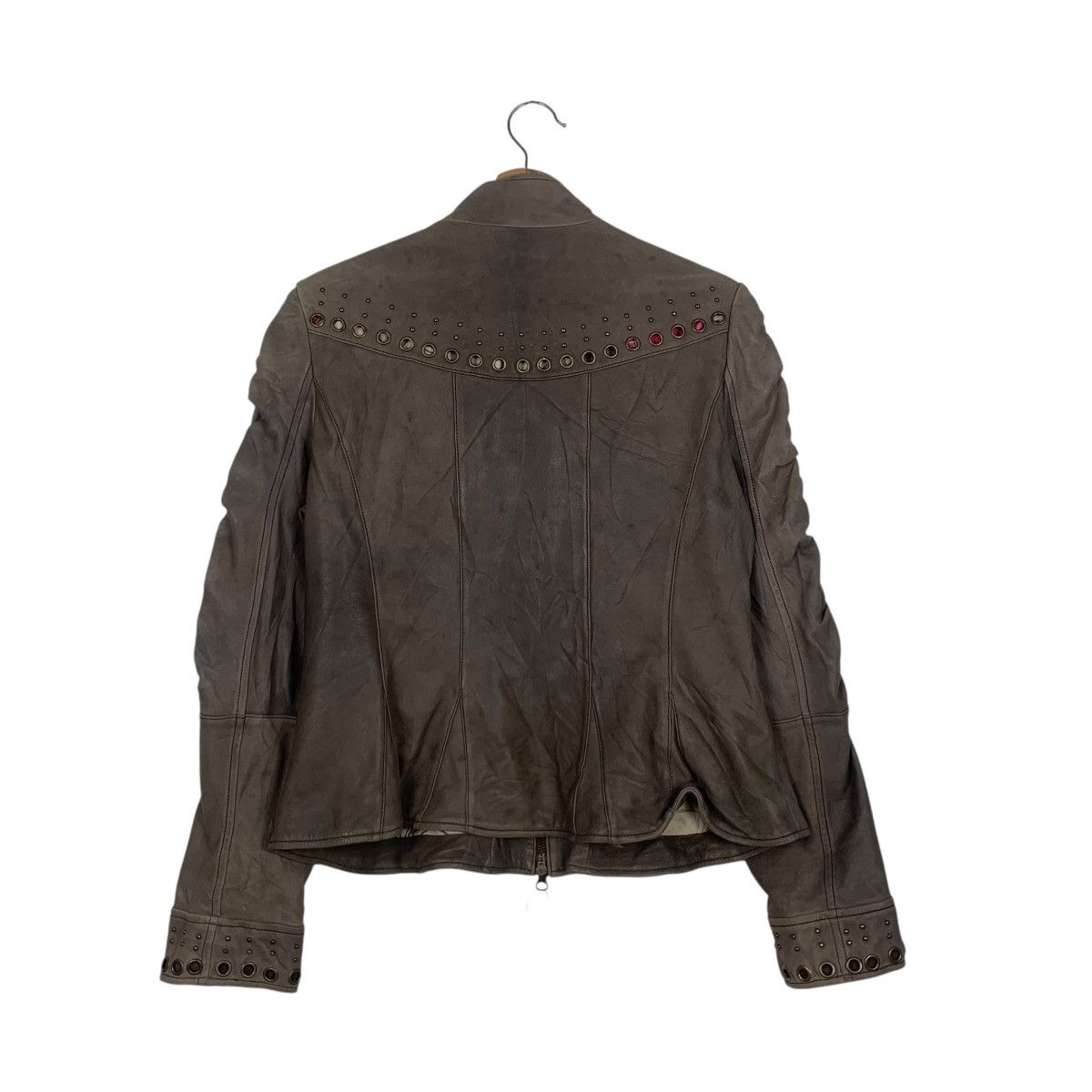 Japanese Brand Stylish Fashion Women’s Leather Jacket #1800-C16 Size S / US 4 / IT 40 - 15 Thumbnail