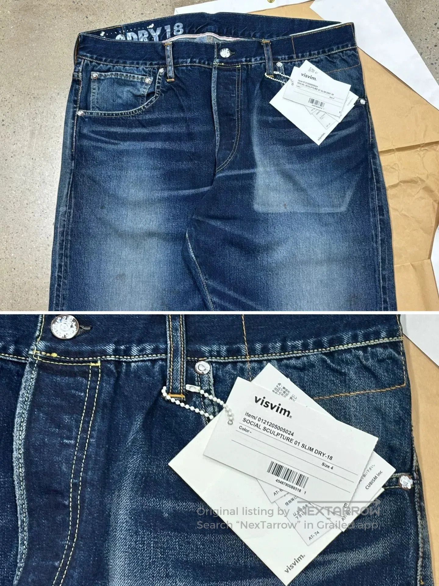 Visvim Visvim Dry18 Social Sculpture 01.2 Denim Pants. Size US 44 / EU 60 - 5 Thumbnail