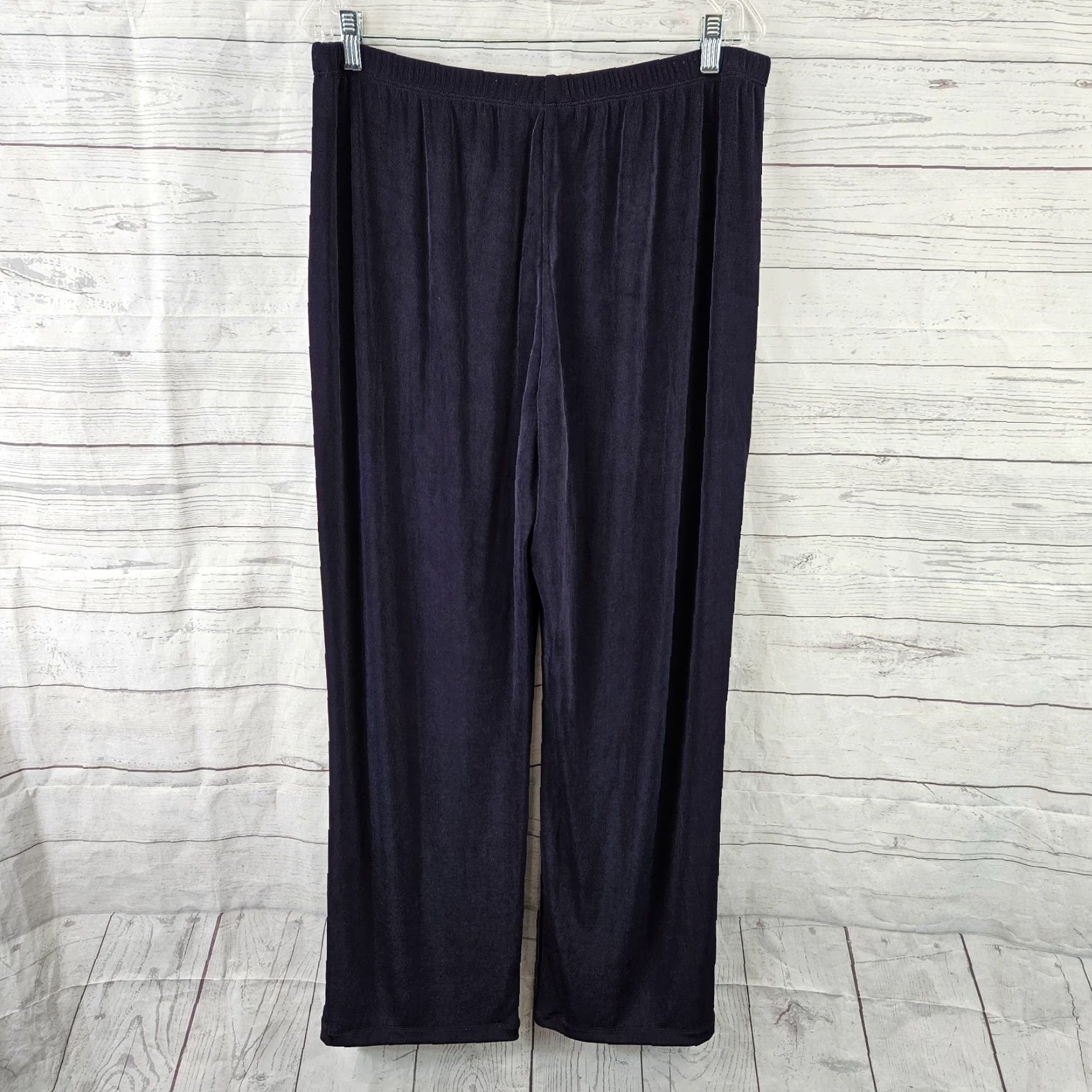 Vintage Chico's Travelers Womens No Tummy Pants XL Purple Pull On High Rise Size 40" / US 18 - 3 Thumbnail