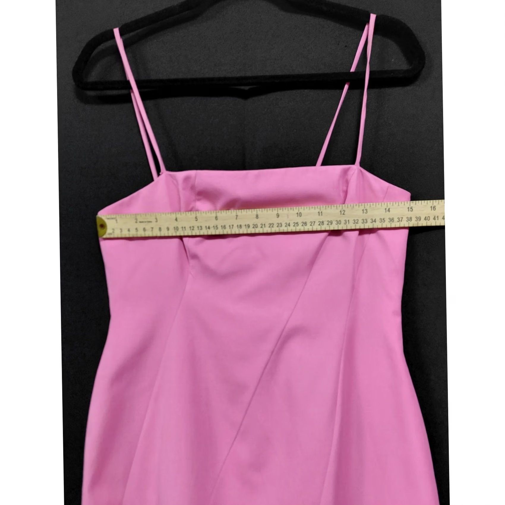 Bcbgmaxazria BCBG MAXAZRIA Pink Spaghetti Strap Dress Solid Knee Length Women Size 6 Size M / US 6-8 / IT 42-44 - 4 Thumbnail