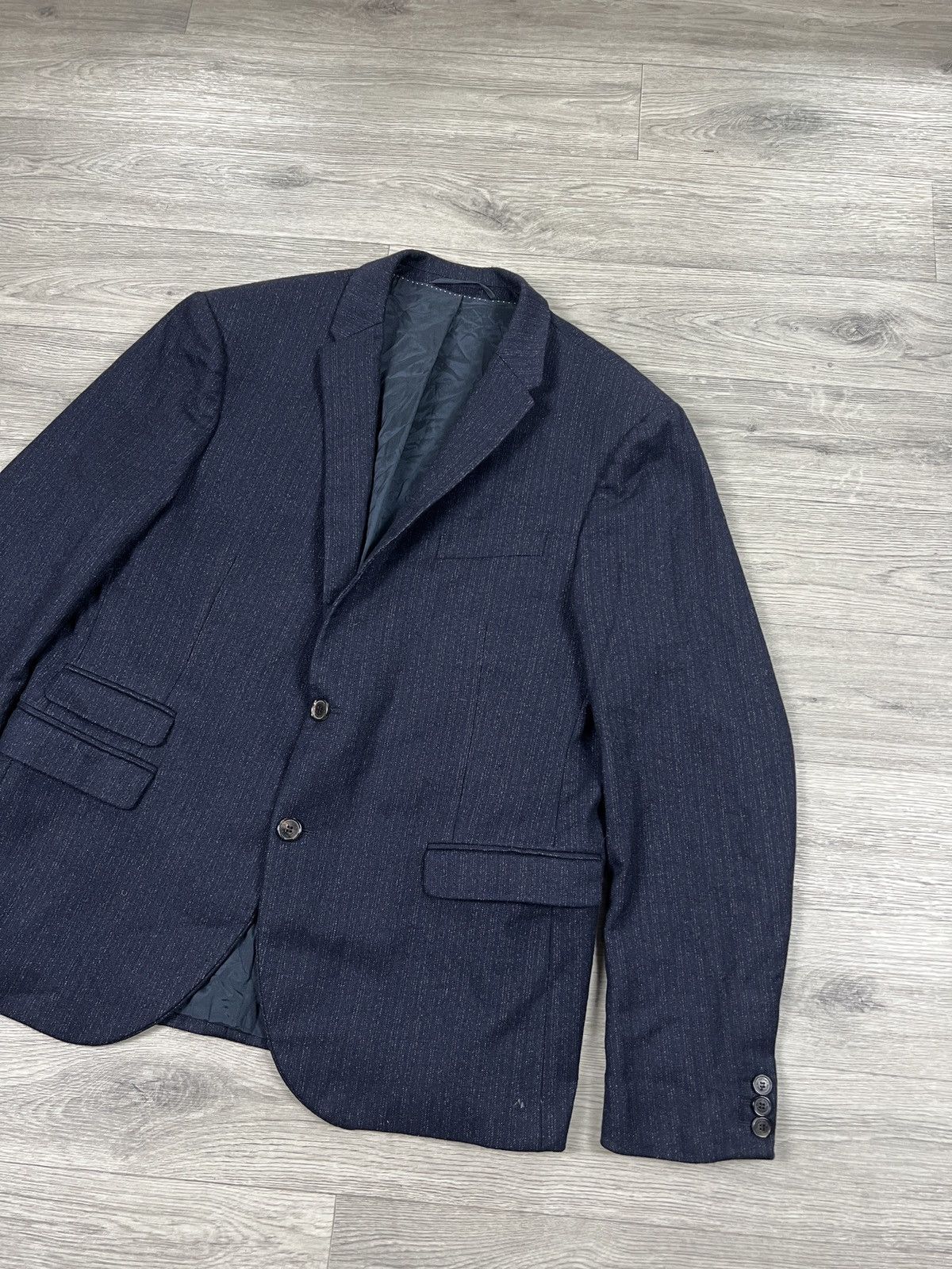 Neil Barrett Neil Barrett Navy and White Wool Pinstripe Suit Mens Size 56 Size 46R - 4 Thumbnail