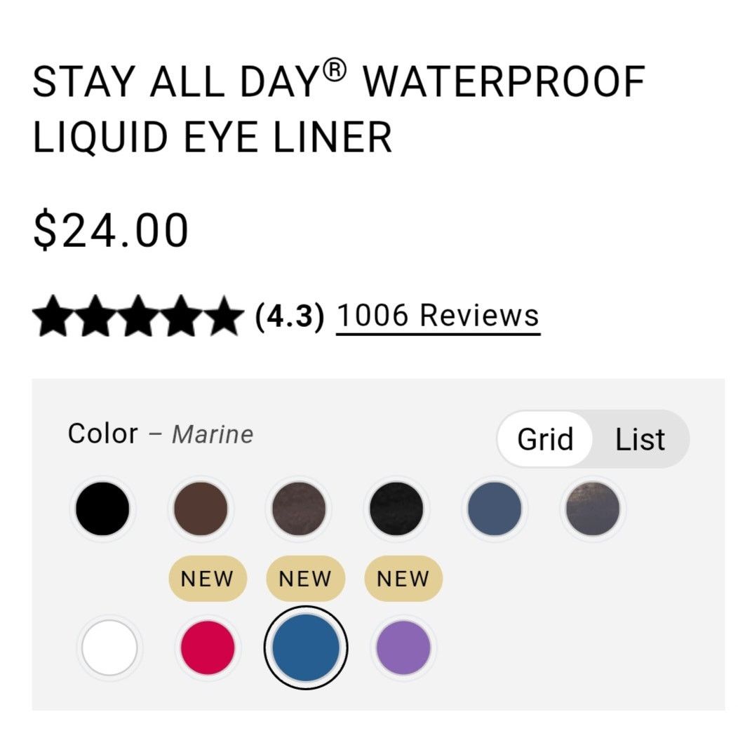 Other Stila Stay All Day Waterproof Liquid Eye Liner Marine New Size ONE SIZE - 5 Thumbnail