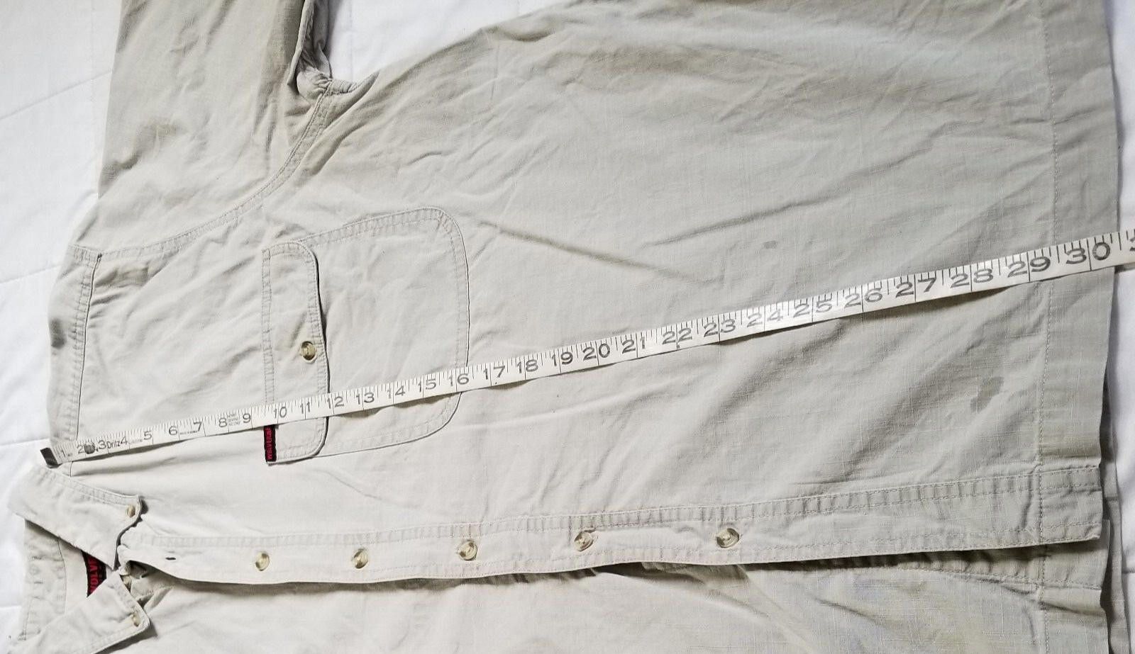 Wolverine Wolverine Large Tan 100% Cotton Button Up Short Sleeve Shirt Size US L / EU 52-54 / 3 - 12 Thumbnail