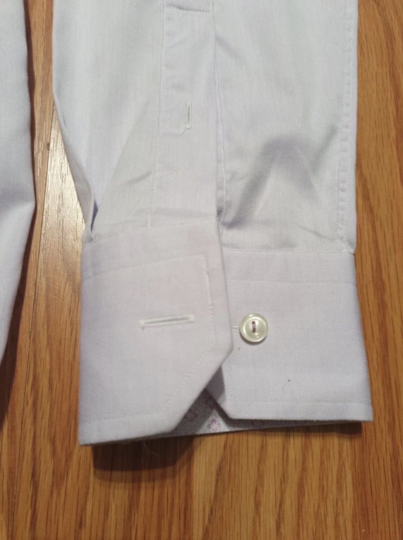 Eton ETON Sweden Light Purple Mens Slim Shirt Size 17.5 / 44 Size 44S - 6 Thumbnail