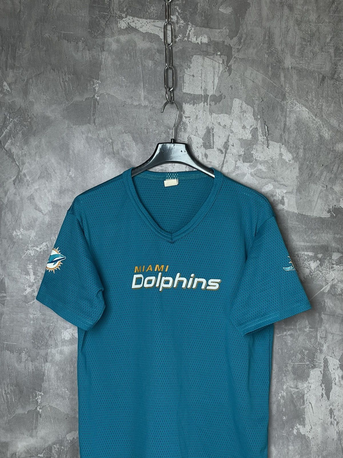 NFL Crazy Vintage 90s Miami Dolphins NFL Baseball Jersey Unique Size US L / EU 52-54 / 3 - 2 Thumbnail