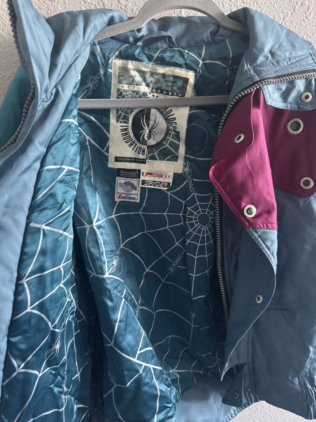 Spyder Vintage 90s Spyder Ski Parka Jacket Teal Purple Size US M / EU 48-50 / 2 - 5 Thumbnail