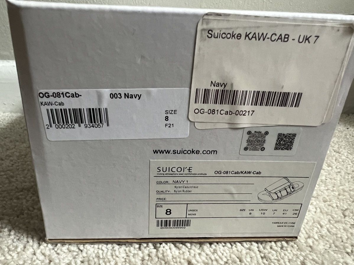 100% Authentic Brand New Suicoke KAW-Cab Navy Sandal Size 8M