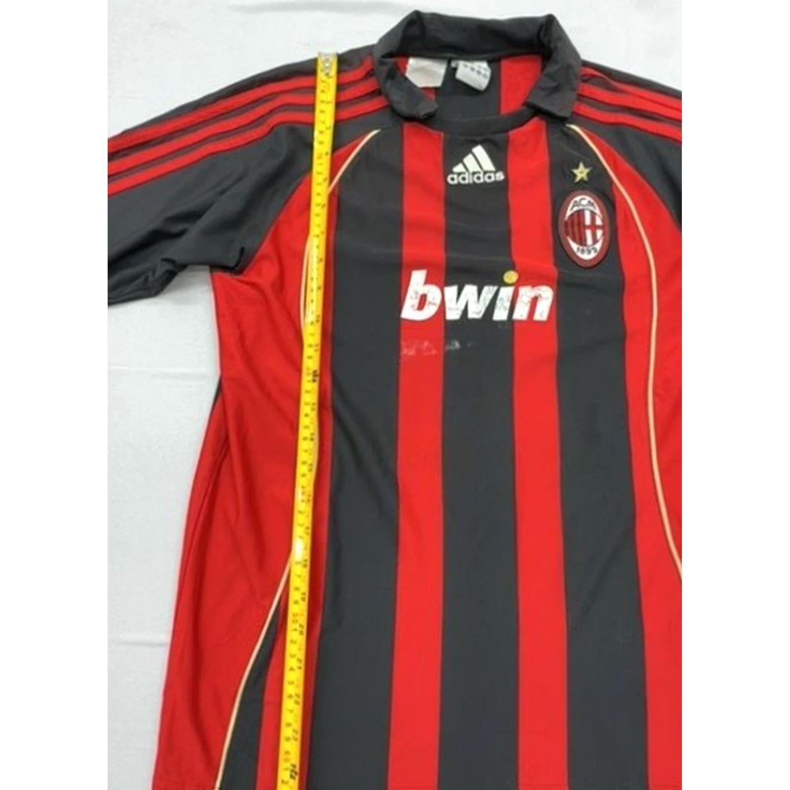 Adidas Adidas Jersey Men Red Black ClimaCool Football Size M 2008 Striped Size US M / EU 48-50 / 2 - 5 Thumbnail