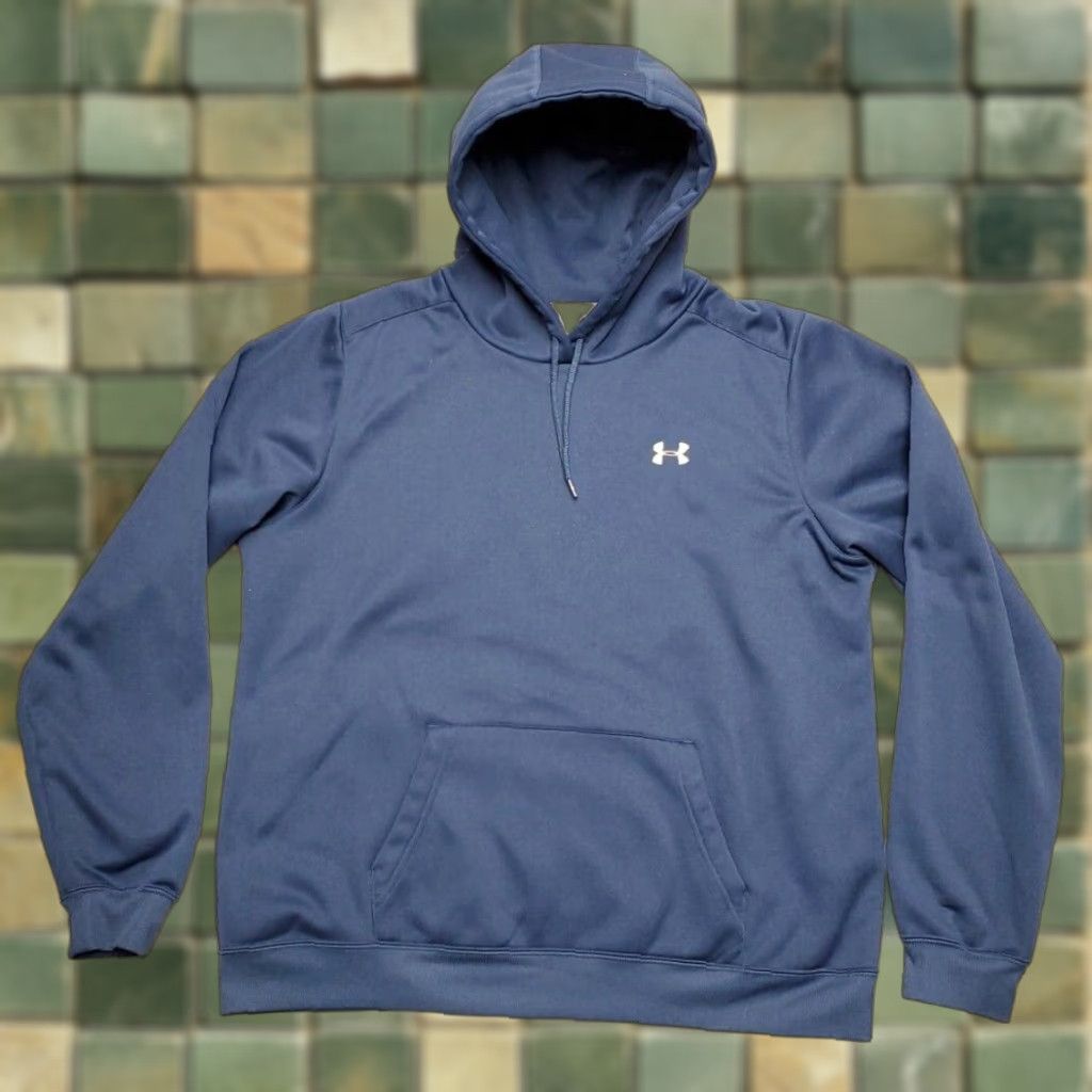 Under Armour Under Armour Hoodie Womens XL Blue Hooded 100% Polyester Pullover Sweatshirt Size XL / US 12-14 / IT 48-50 - 1 Thumbnail