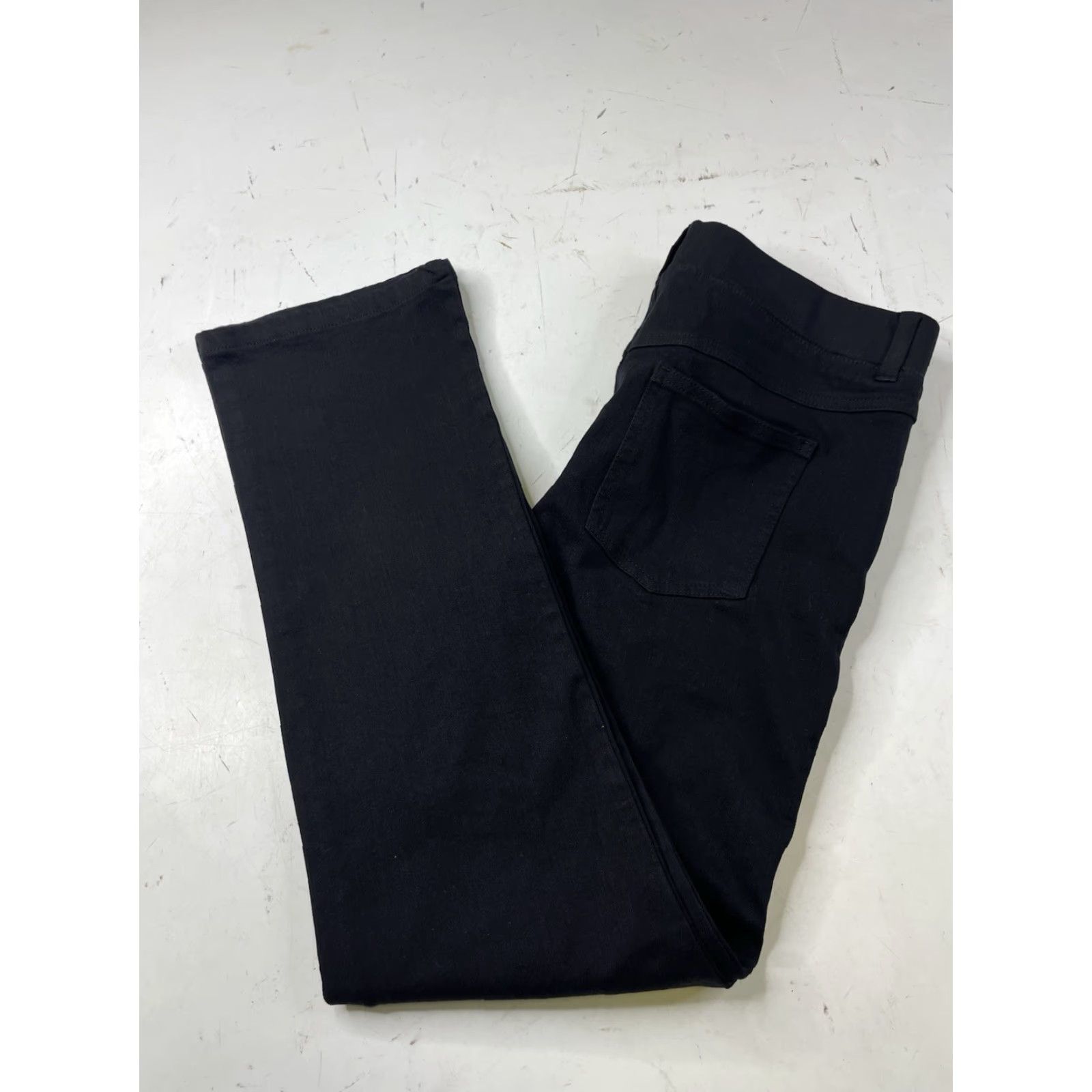 Denime Betabrand Jeans Women Petite Black Skinny Slim Denim Pull On W1536 Size 32" / US 10 / IT 46 - 8 Thumbnail