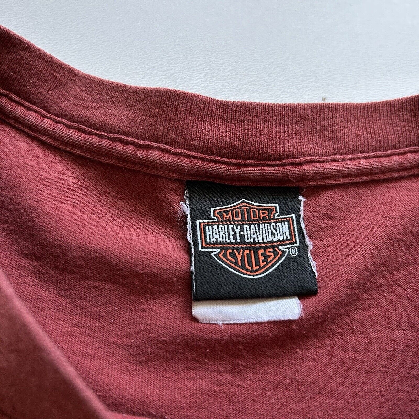 Harley Davidson Vintage Y2K Harley Davidson T Shirt 2XL Sun Faded Red Rare Size US XXL / EU 58 / 5 - 4 Thumbnail