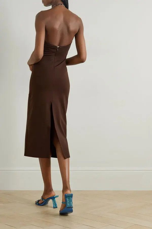 The Attico o1mle0526 Giona Dress in Dark Brown Size M / US 6-8 / IT 42-44 - 3 Thumbnail