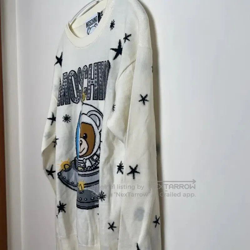 Moschino Moschino White Cotton Women's Pullover Sweatshirt . Size S / US 4 / IT 40 - 3 Thumbnail
