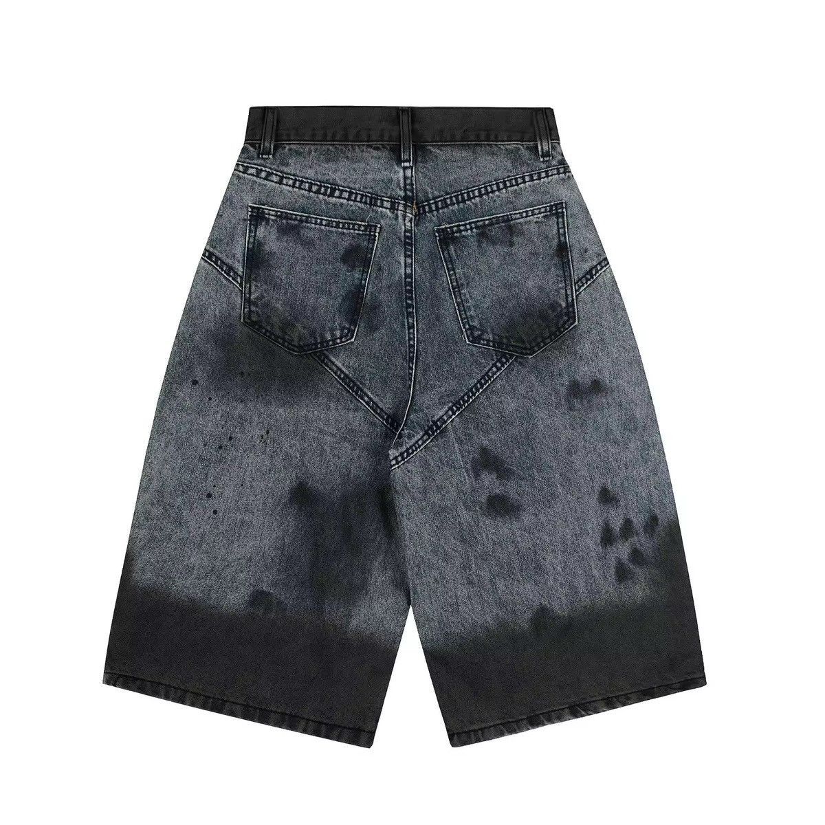 Designer × Other Washed Streetwear Design Tie Dye Retro Shorts Size US 32 / EU 48 - 2 Thumbnail