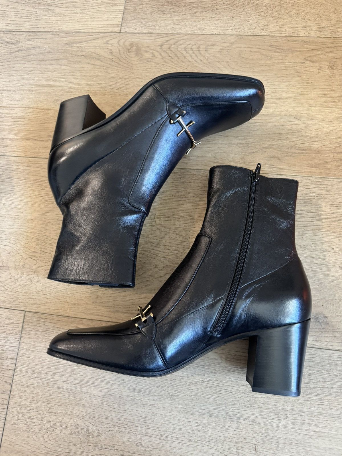 Saint Laurent Paris BNIB Beau 75 Horsebit Leather Boots Size US 11 / EU 44 - 6 Thumbnail