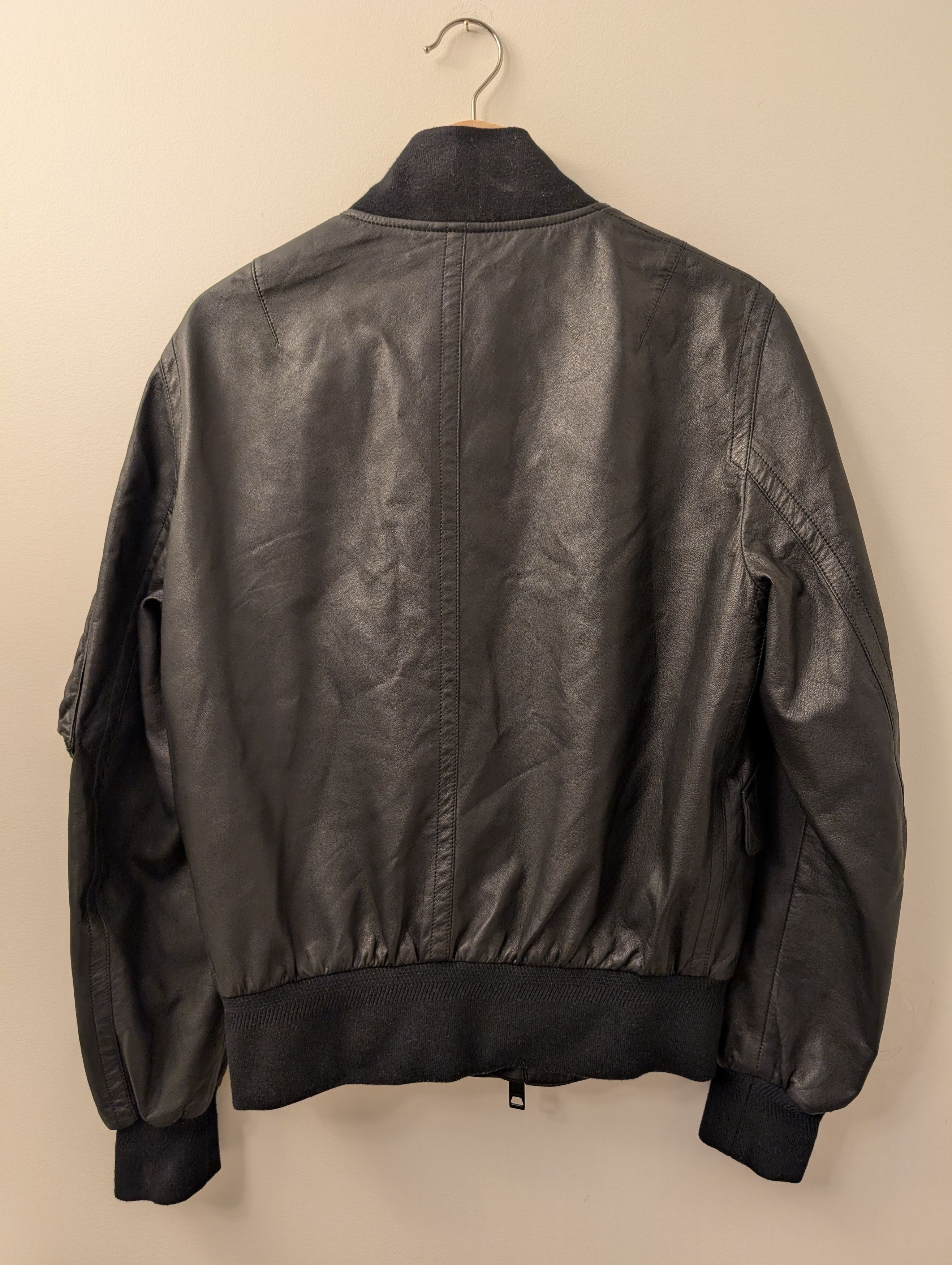 Barneys New York Burberry x Barneys Black Leather Bomber Jacket Size US M / EU 48-50 / 2 - 5 Thumbnail