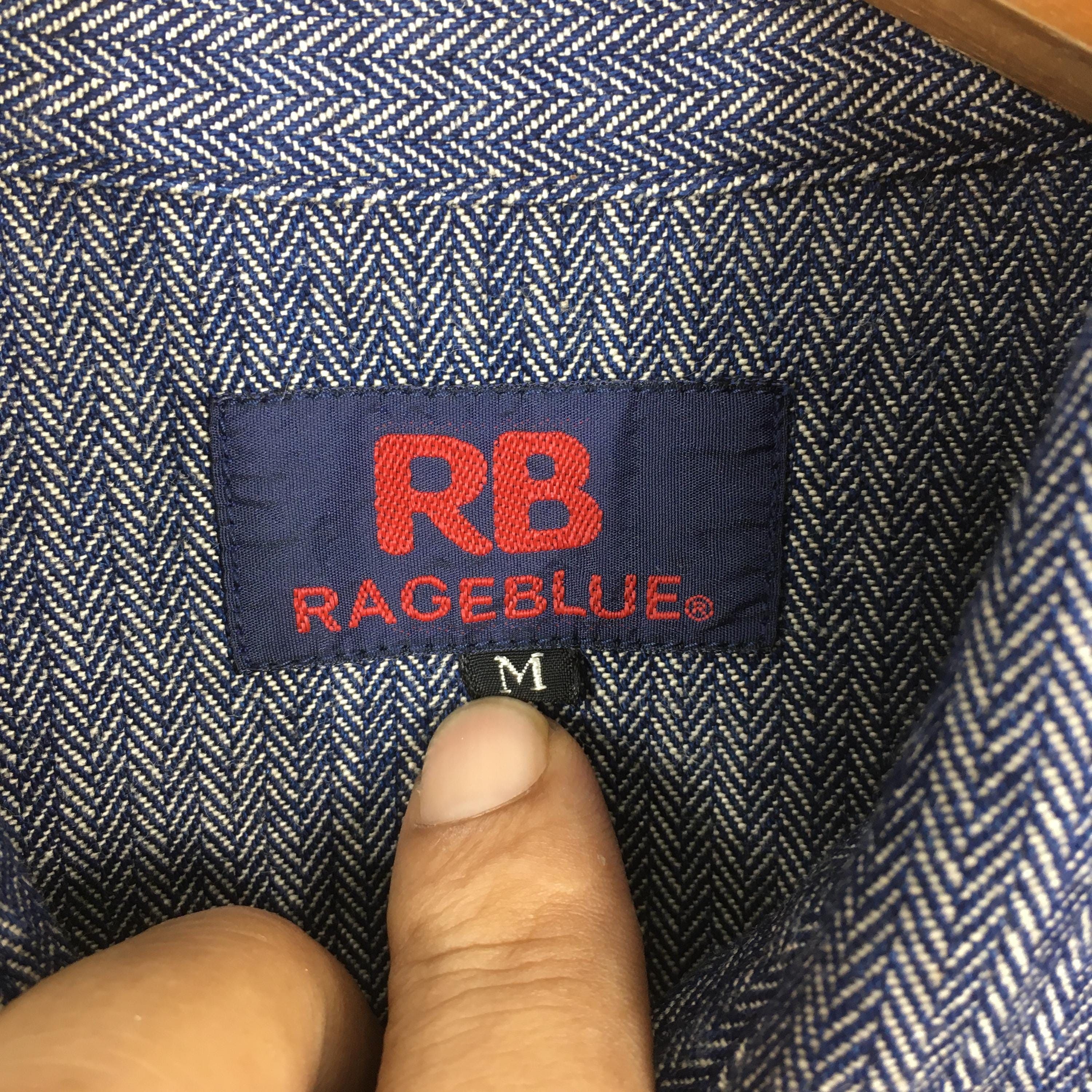RAGEBLUE Vintage Rageblue Herringbone HBT Western Shirt Medium Size US M / EU 48-50 / 2 - 5 Thumbnail