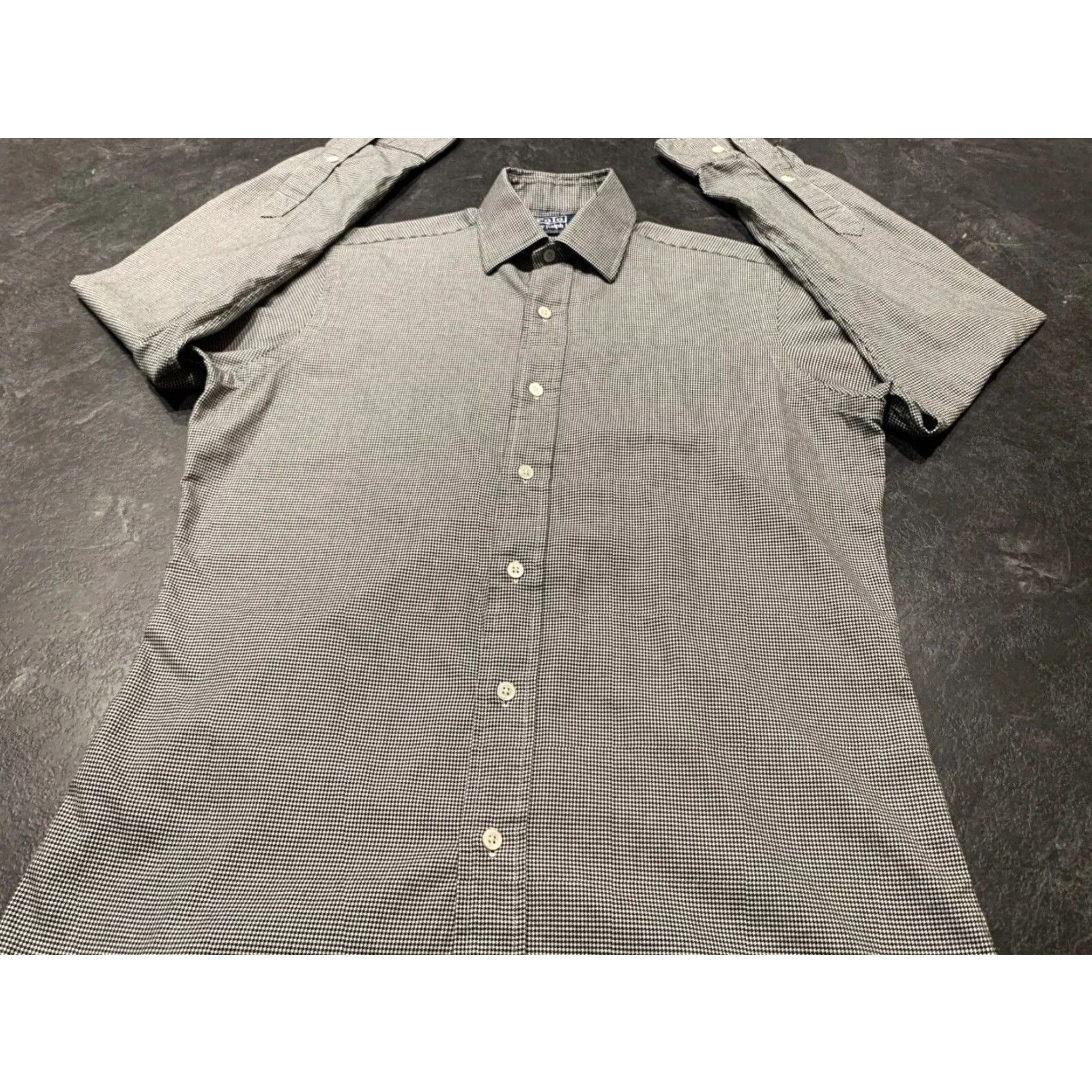 Polo Ralph Lauren Polo Ralph Lauren Mens Long Sleeve Houndstooth Button Down Dress Shirt Small Size US S / EU 44-46 / 1 - 2 Thumbnail