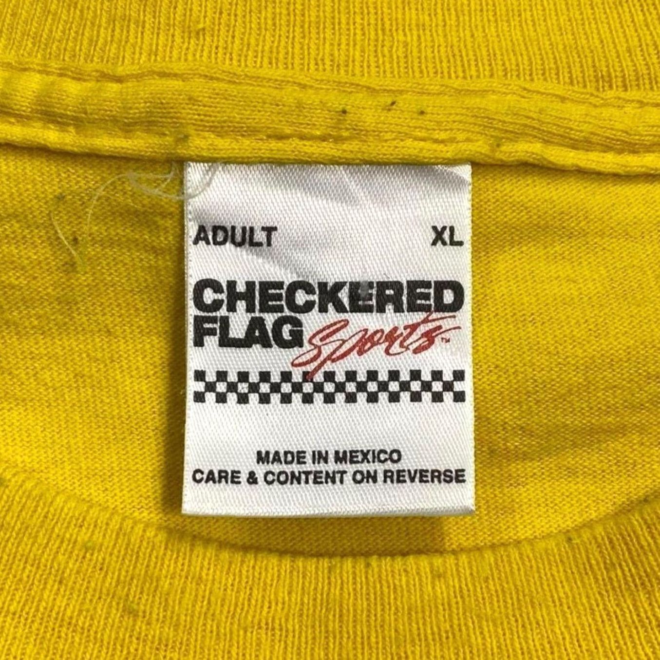 NASCAR VINTAGE Nascar T-Shirt XXL Nextel Cup Series Matt Kenseth Checkered Flag DeWalt Yellow Logo Graphic Mens Short Sleeve Cotton Size US XL / EU 56 / 4 - 2 Thumbnail