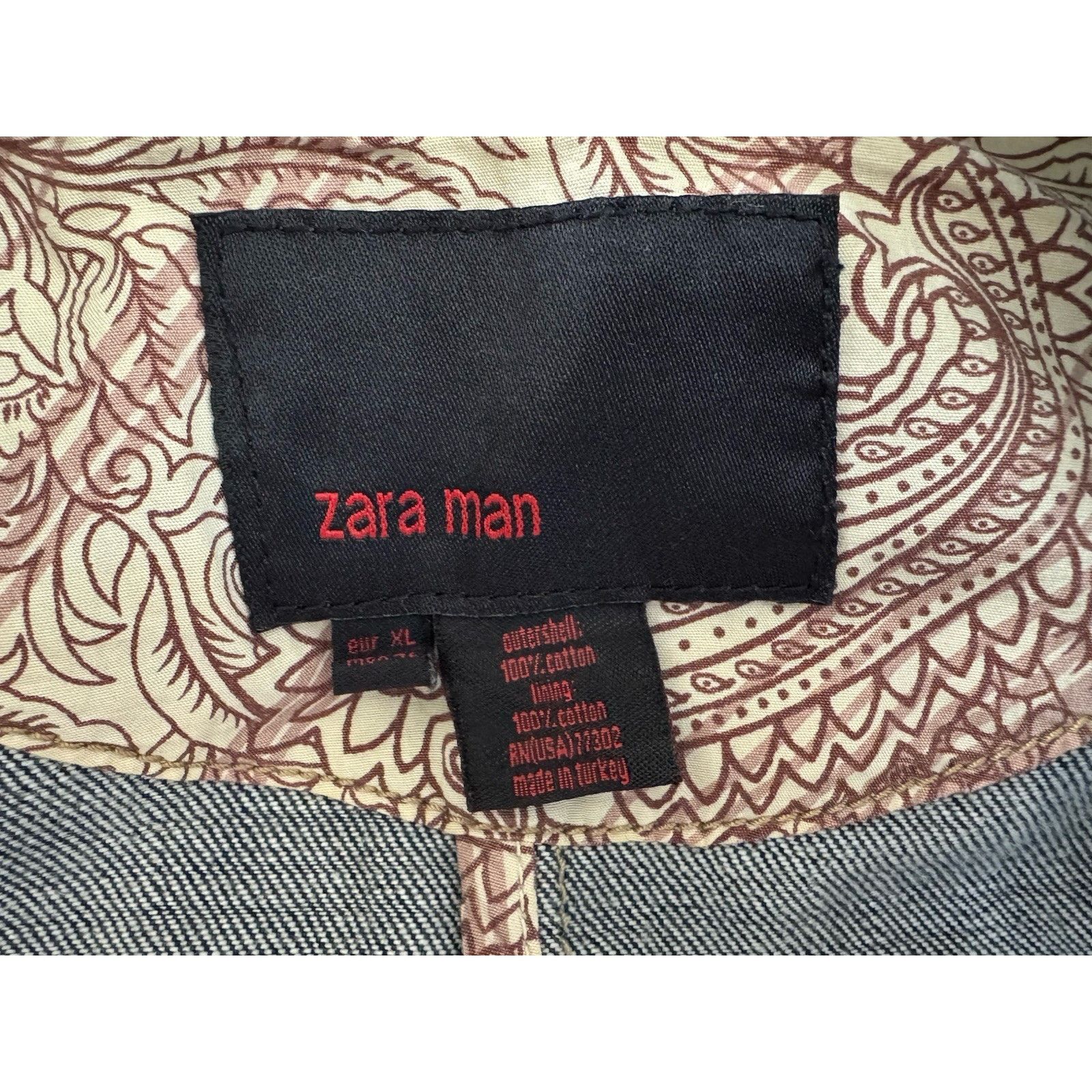 Zara RAMONES 70s 80s Retro Vintage Upcycled Denim Jacket Blazer Size US XL / EU 56 / 4 - 10 Thumbnail