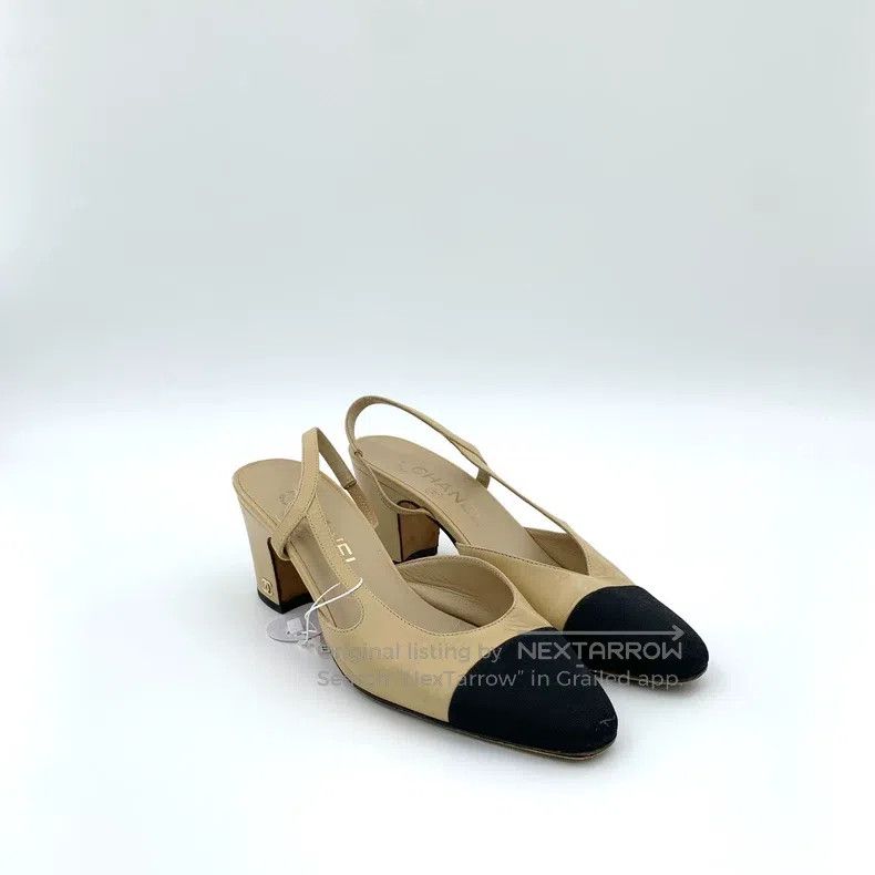 Chanel Chanel Colour-blocked leather high-heeled sandals Size US 5.5 / IT 35.5 - 2 Thumbnail