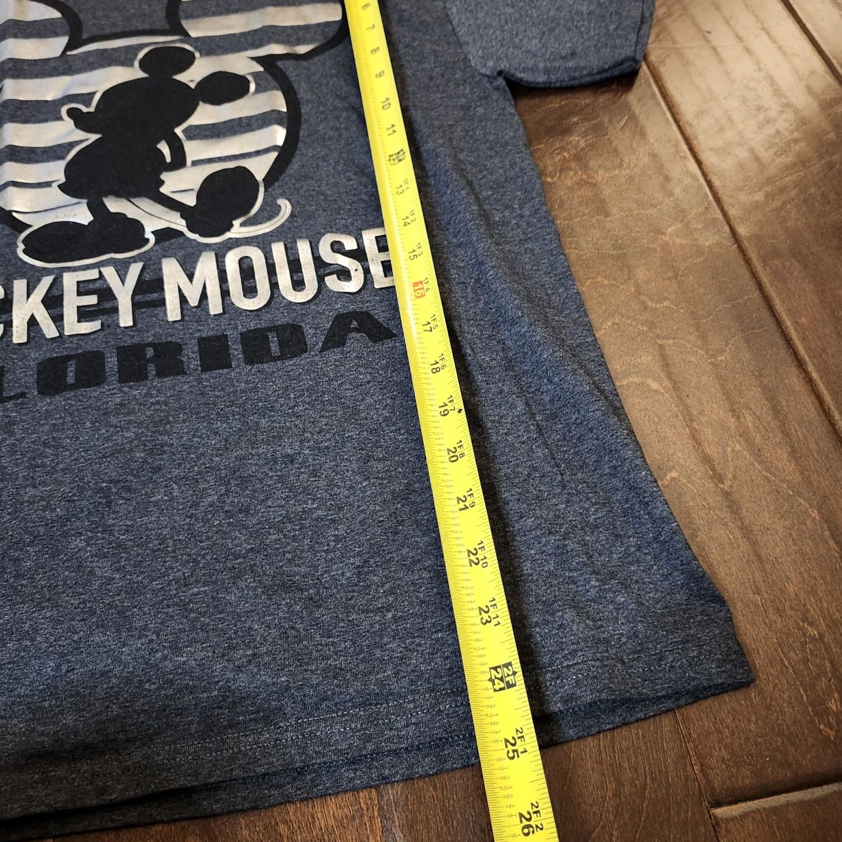 Disney Disney Shirt Mens Medium Gray Mickey Mouse Florida Shiny Metallic Graphic Tee Size US M / EU 48-50 / 2 - 7 Thumbnail