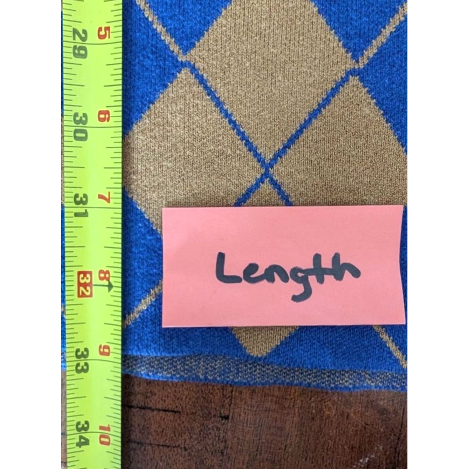 Urban Outfitters VINTAGE Urban Outfitters Argyle Halter Knit Mini Dress Blue Tan Womens M NWT Academia Size M / US 6-8 / IT 42-44 - 7 Thumbnail