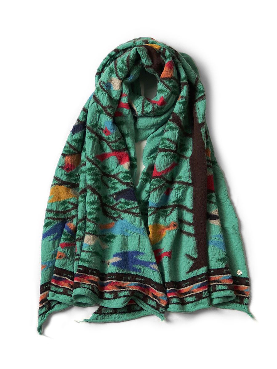 Kapital Kapital wool BIRD TREE scarf Size ONE SIZE - 1 Thumbnail