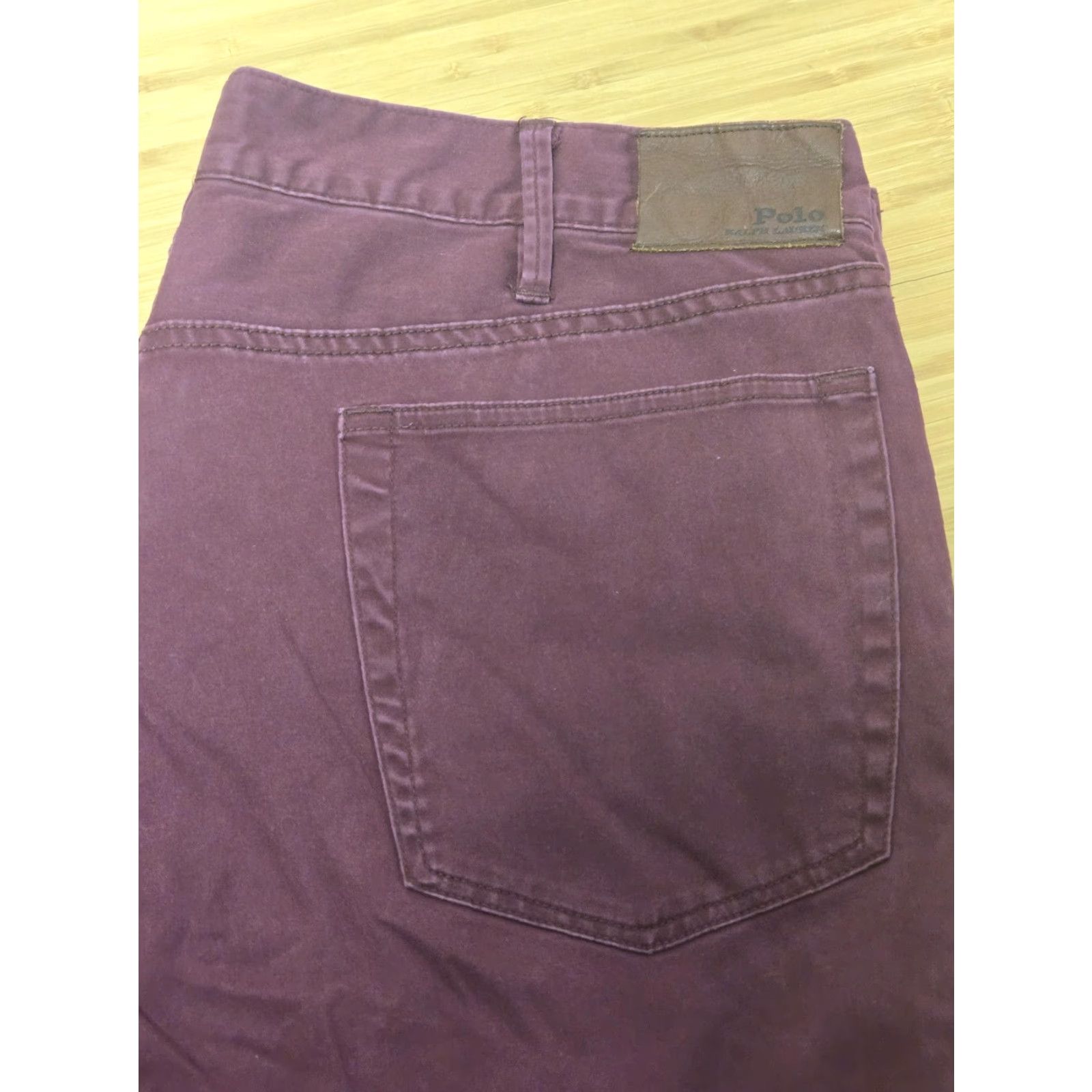 Polo Ralph Lauren Polo Ralph Lauren Jeans Mens 40x30 Burgundy 5 Pocket Straight Leg Pants Size US L / EU 52-54 / 3 - 2 Thumbnail