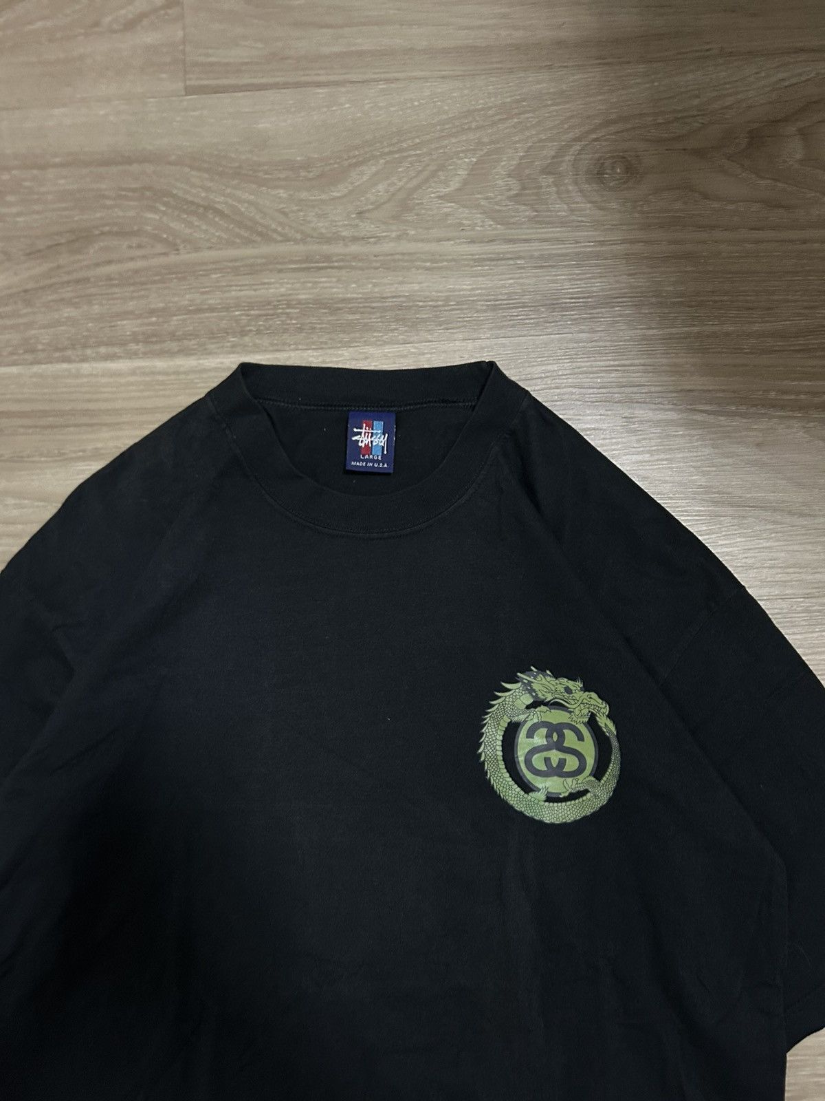 Stussy 🐉VINTAGE 90s Stüssy "Dragon Ouroboros" T-Shirt - Made in USA Size US L / EU 52-54 / 3 - 2 Thumbnail