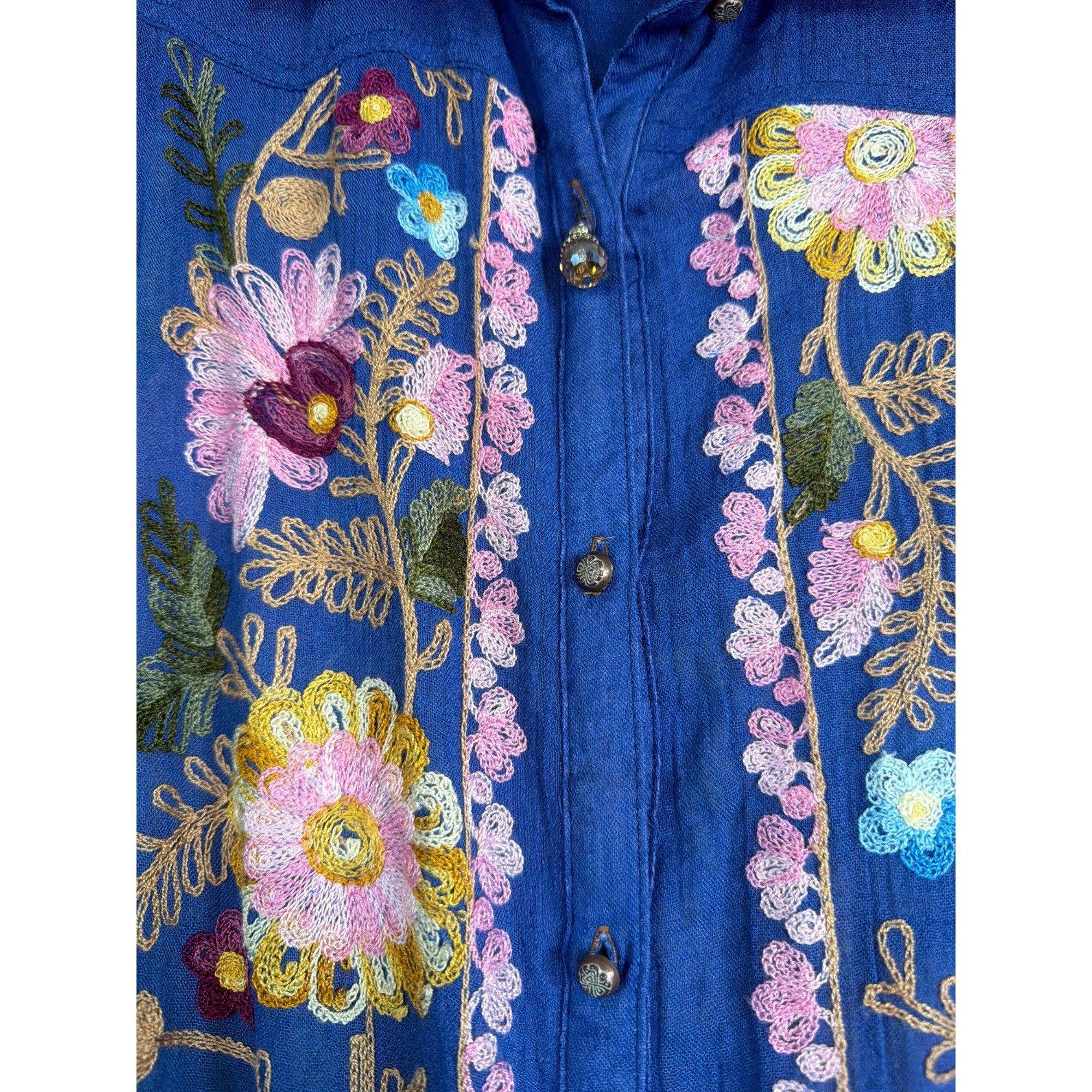 Other NWT Aratta Adonis Blue Embroidered Maxi Duster Shirt Dress S Size S / US 4 / IT 40 - 10 Thumbnail
