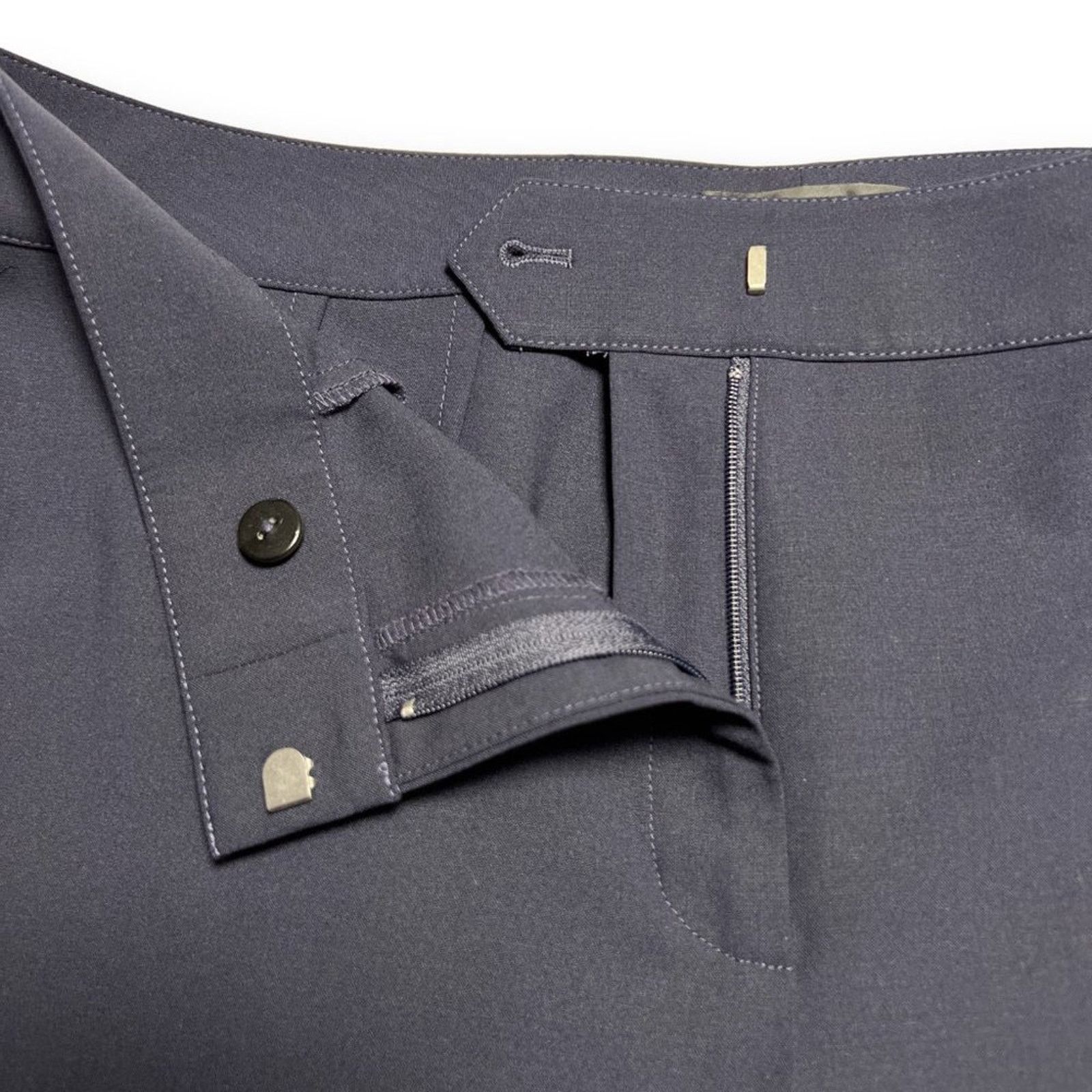 St. John St. John Emma Wool Navy Straight Trousers Size 12 Size 34" / US 12 / IT 48 - 8 Thumbnail