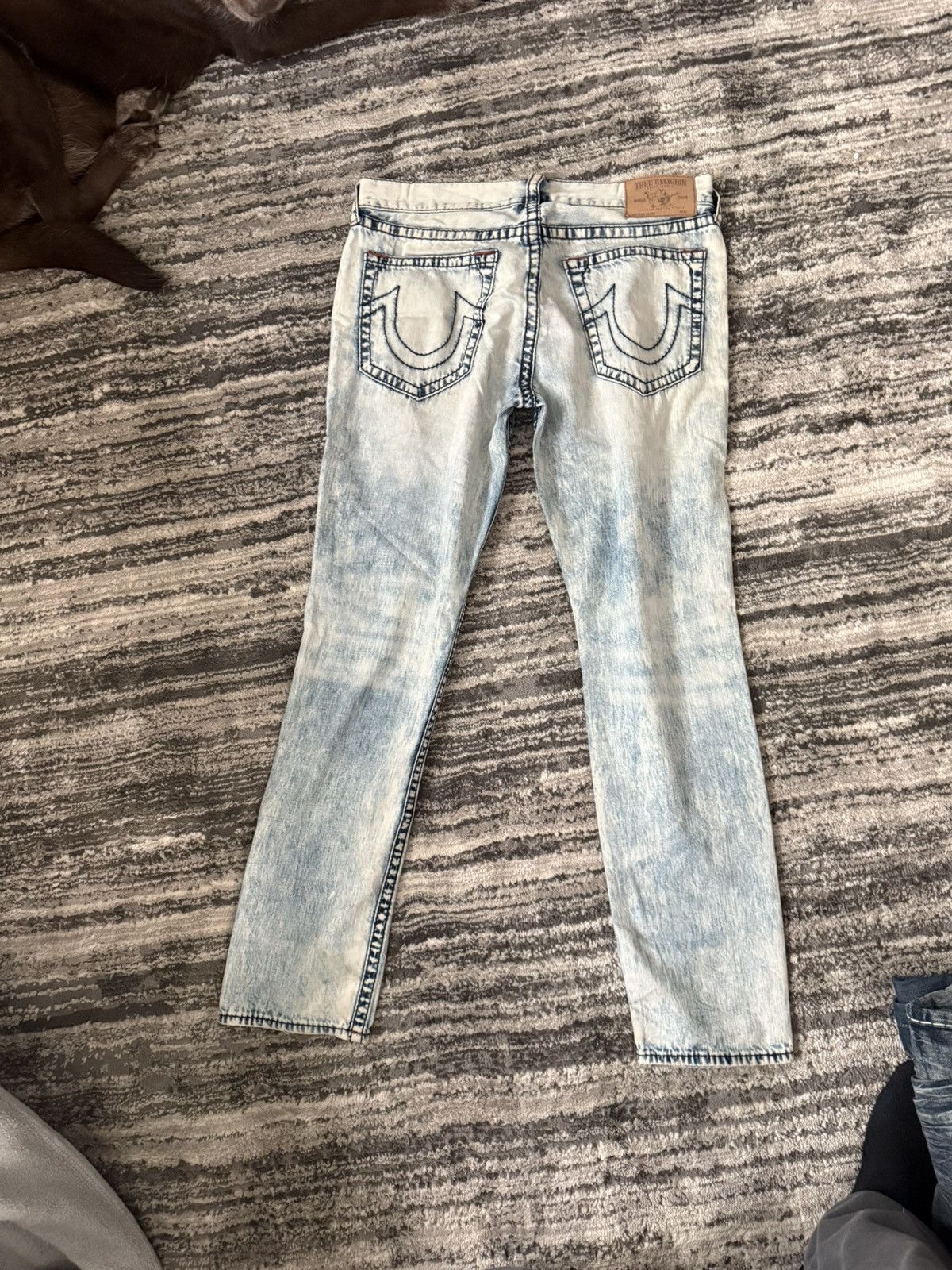 True Religion True Religions Blue/White Foggy Jeans Size US 38 / EU 54 - 2 Thumbnail