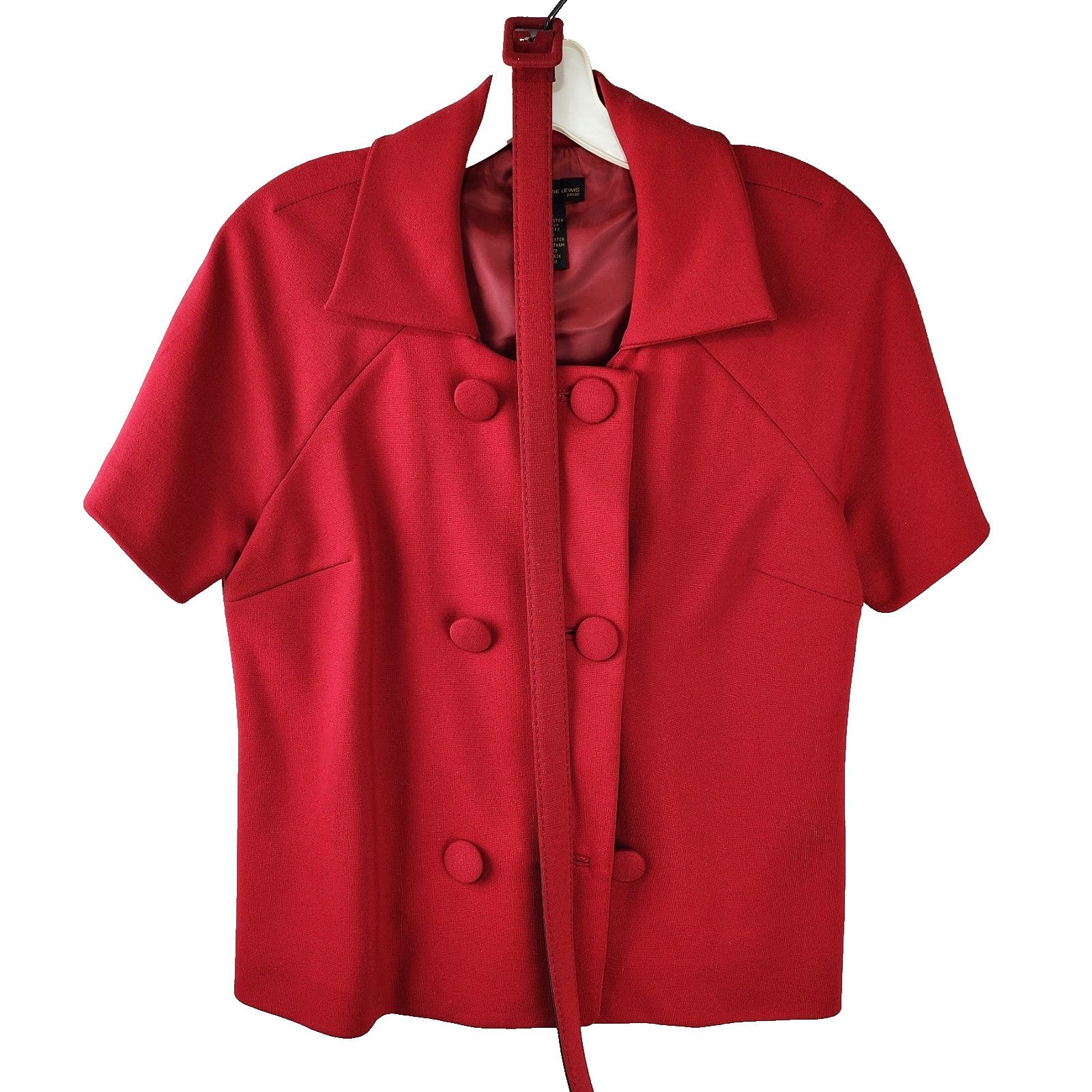 Other Grace Dane Lewis Short-Sleeve Double-Breasted Coat w/Belt Size M / US 6-8 / IT 42-44 - 1 Thumbnail