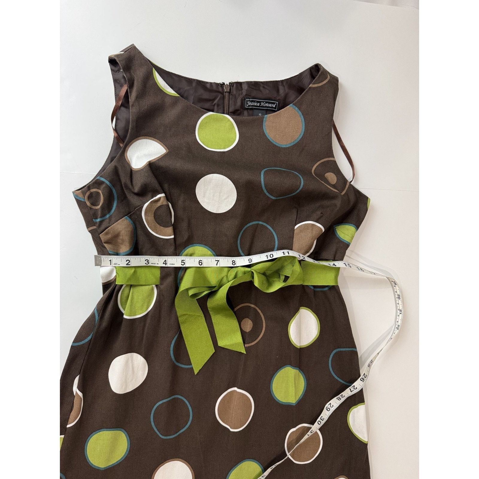 Other Jessica Howard Retro Y2K Twee Polka Dot Dress Brown 10 Size L / US 10 / IT 46 - 10 Thumbnail