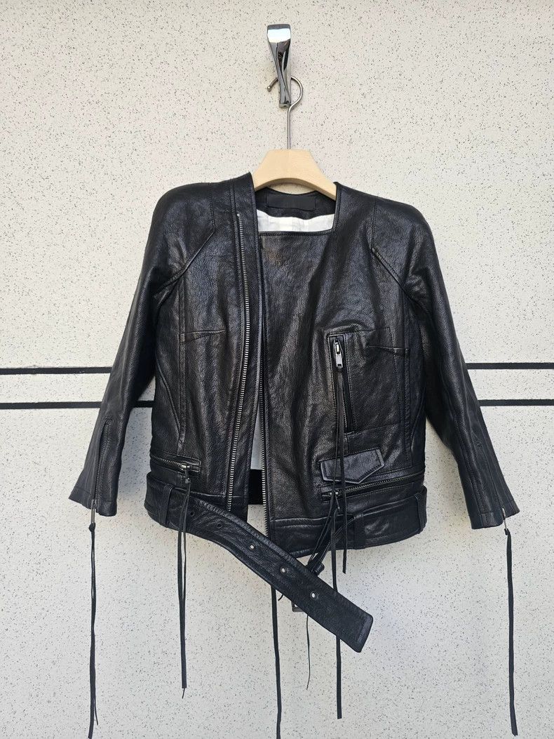 Haider Ackermann Haider Ackermann Women's leather coat jacket Size S / US 4 / IT 40 - 1 Thumbnail