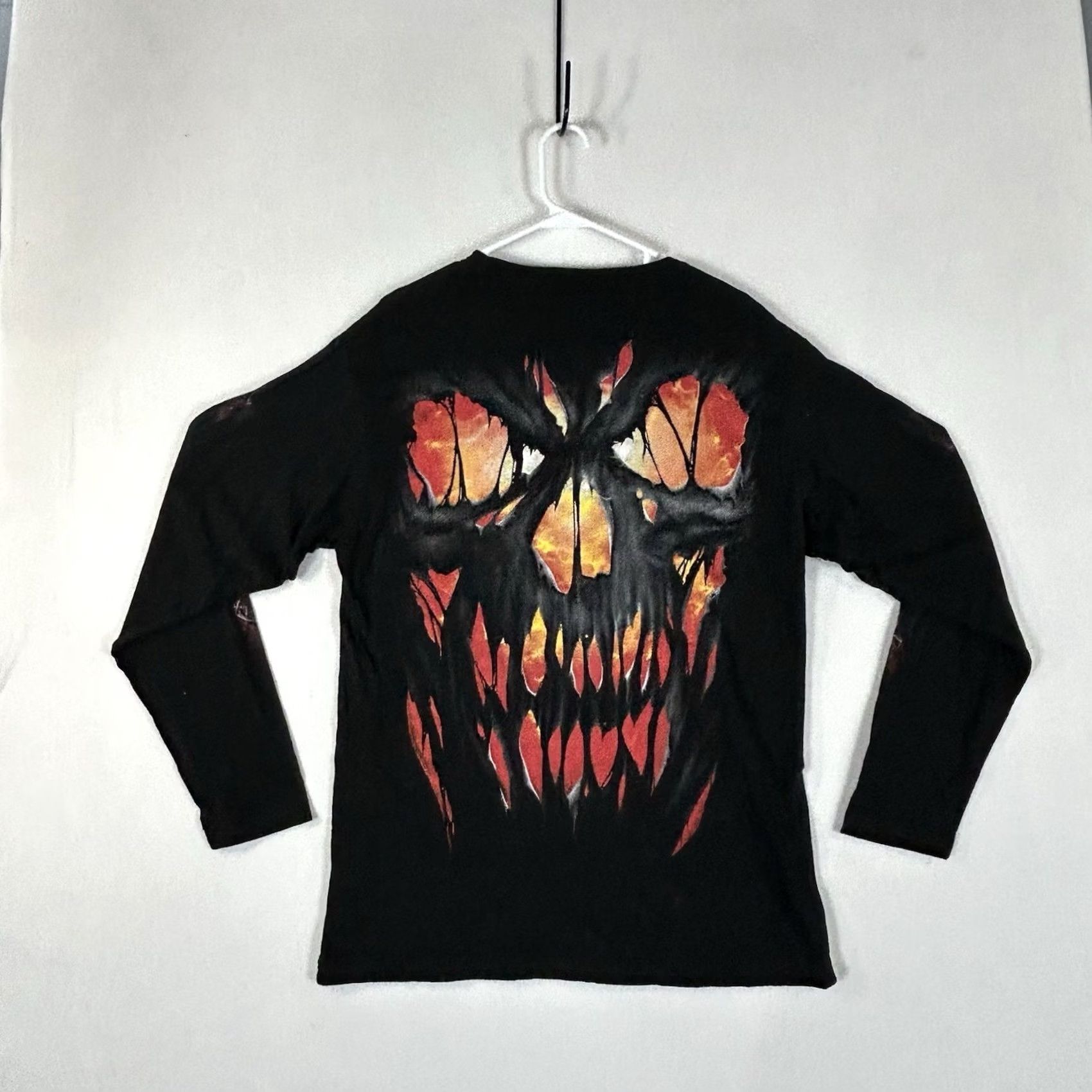 Vintage Spiral Graphic Shirt Men’s Large Double-Sided Clown Flame Biker Tee Y2K Size US L / EU 52-54 / 3 - 7 Thumbnail