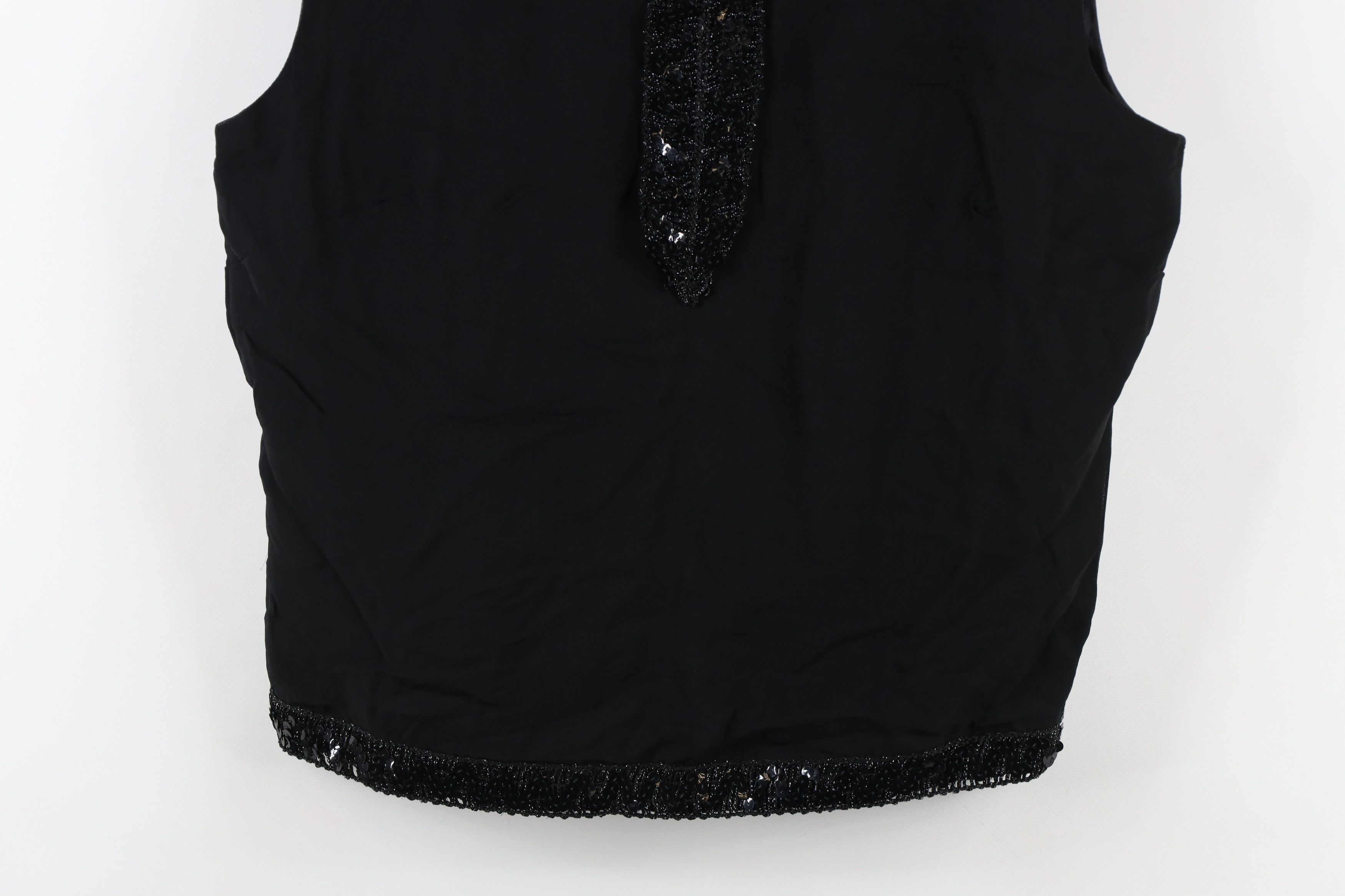 Vintage Vintage 80s 90s Streetwear Button Sleeveless Sequin Shirt Size M / US 6-8 / IT 42-44 - 3 Thumbnail