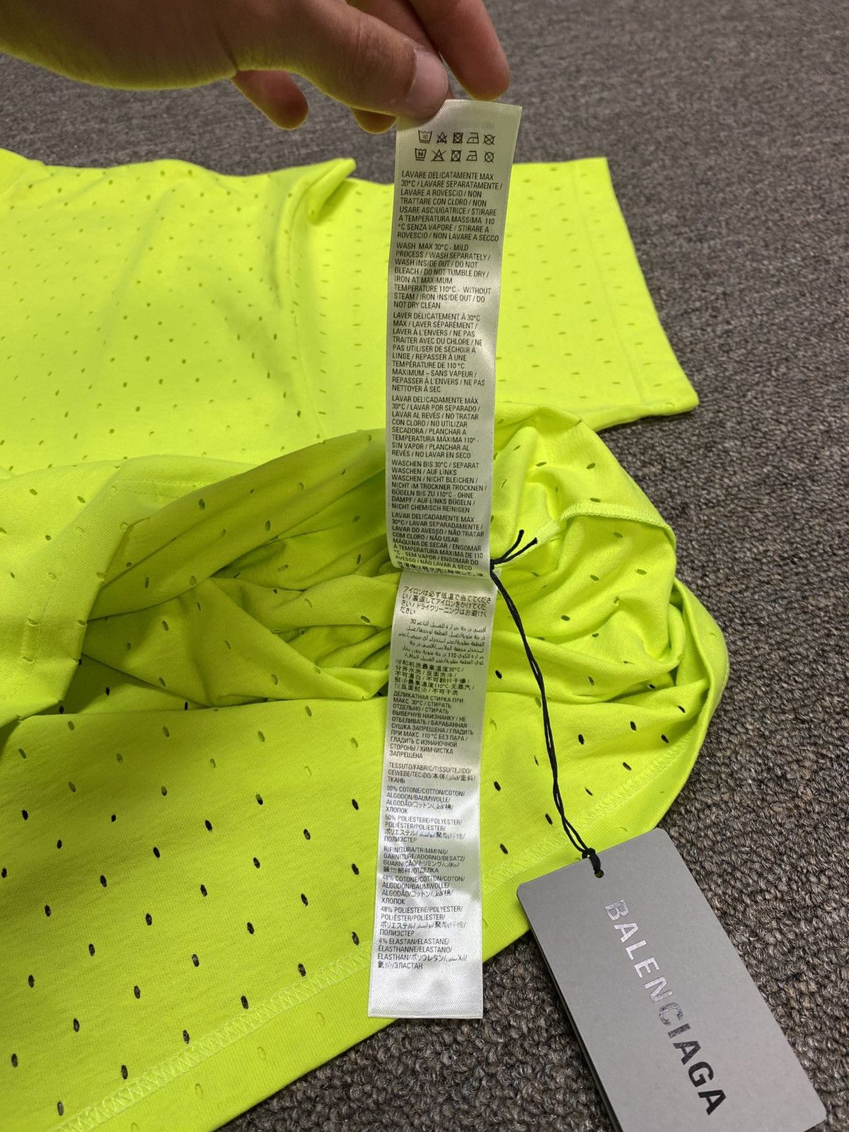 Balenciaga New | Balenciaga neon green tee | Size 4 ~ XL Size US XL / EU 56 / 4 - 7 Thumbnail