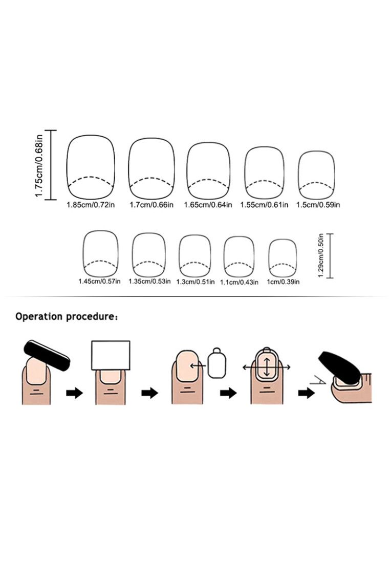 Other Halloween Press on Fake Nails Short Square with Ghost Design Size ONE SIZE - 7 Thumbnail