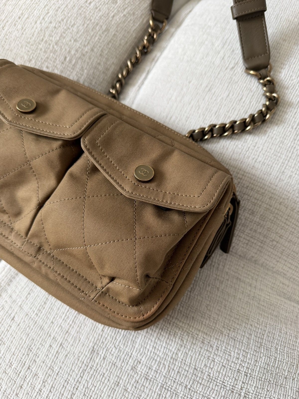 Chanel 20C Cruise Collection Belted Khaki Green / Brown Waist Bag Size ONE SIZE - 4 Thumbnail