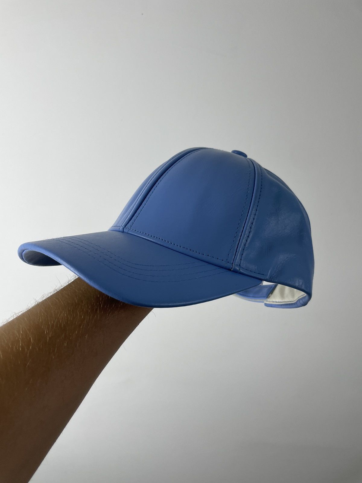 Genuine Leather Genuine Leather Vintage leather cap blue Size ONE SIZE - 14 Thumbnail
