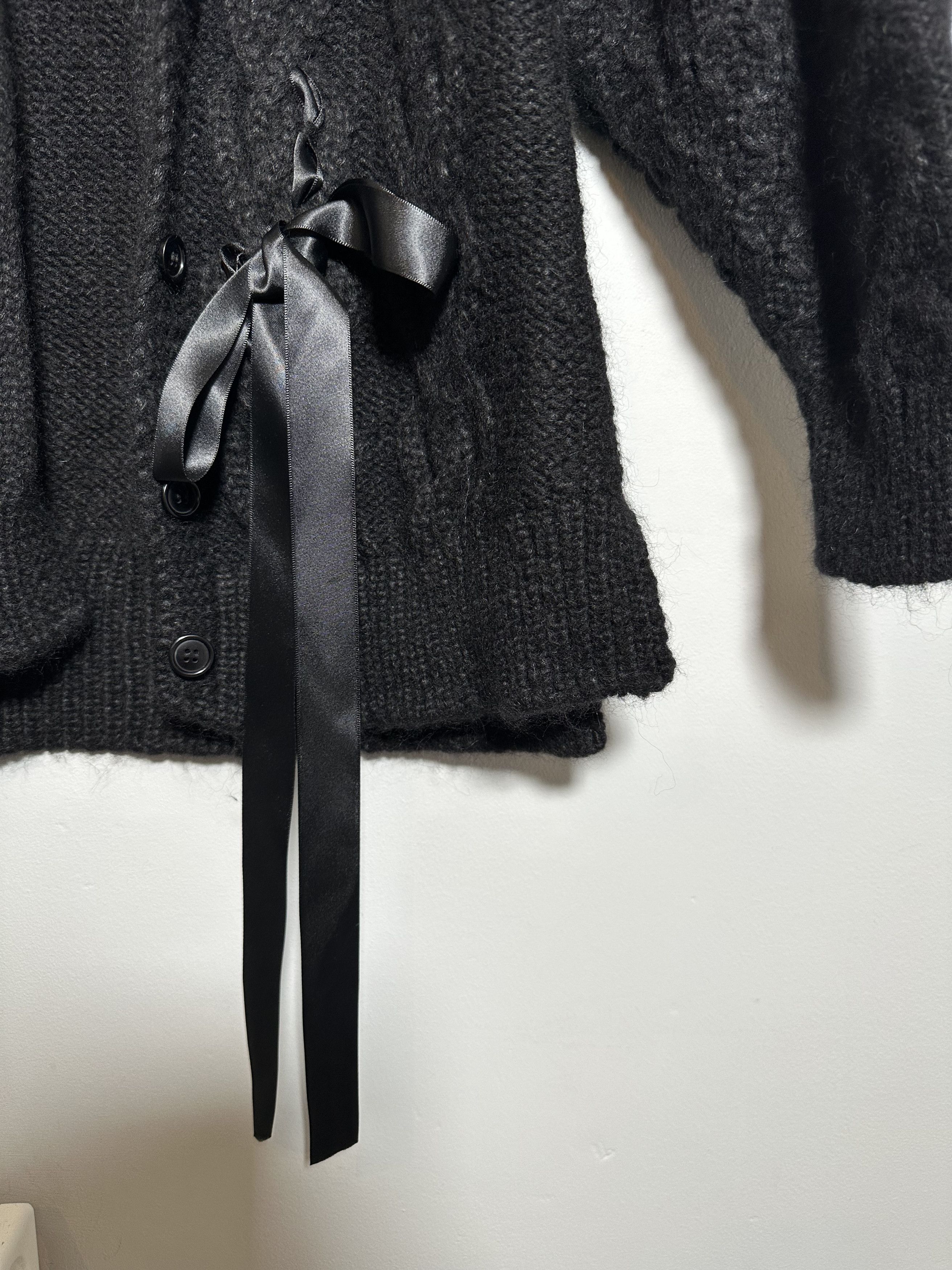 Simone Rocha Ribbon-Laced Cabled Cardigan Size M / US 6-8 / IT 42-44 - 9 Thumbnail