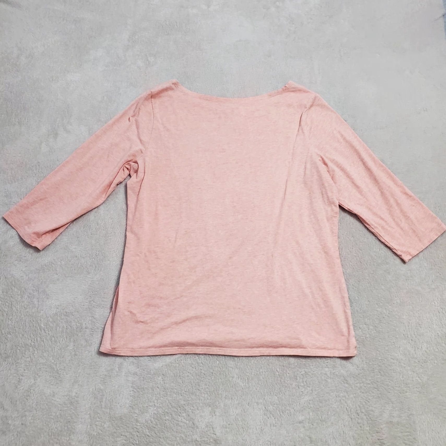 Vintage Garnet Hill Top Women XL Pink Soft Organic Pima Cotton Blend 3/4 Sleeve Capsule Shirt Womens Size XL / US 12-14 / IT 48-50 - 2 Thumbnail