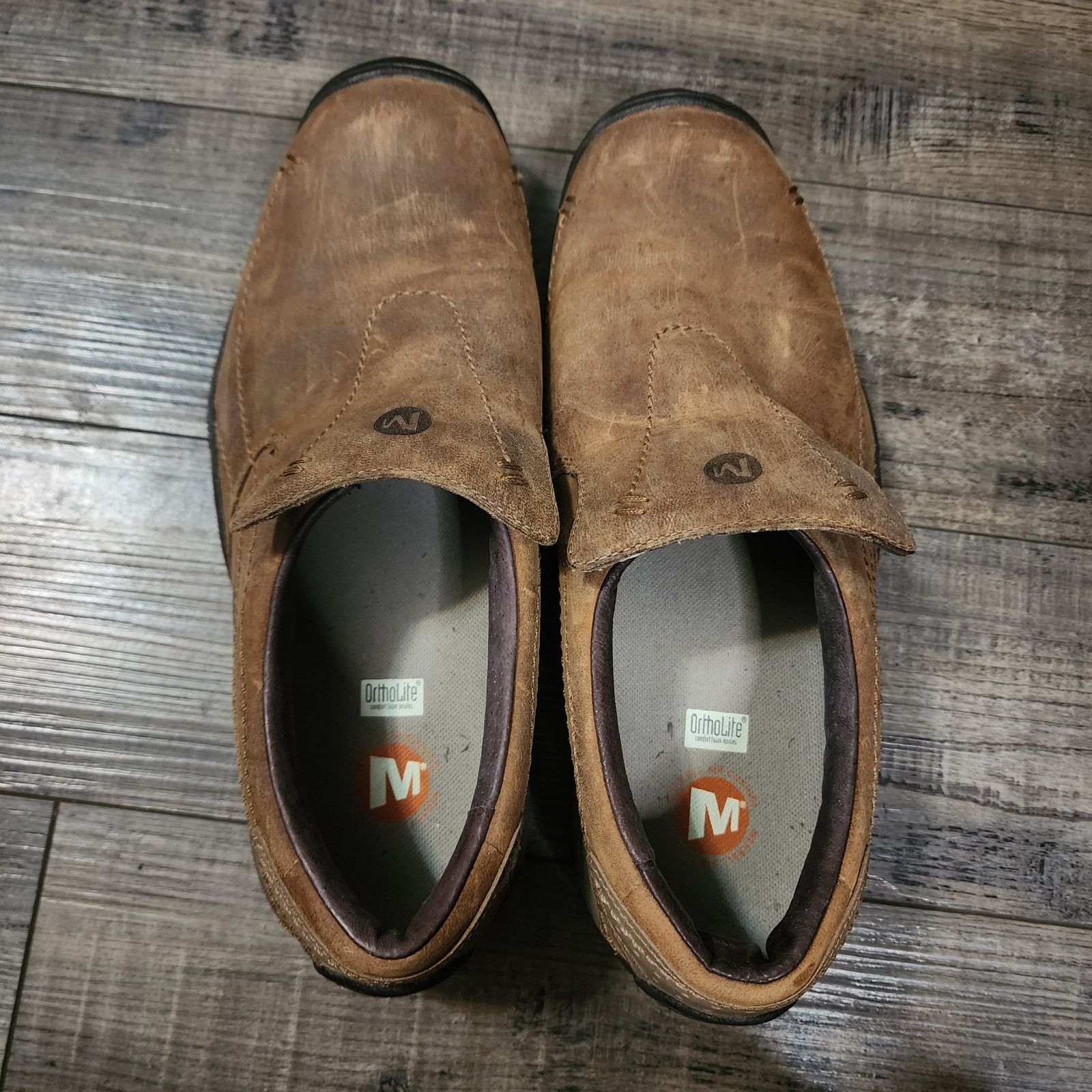 Merrell Merrell Mens Cedar Tan J43985 Leather loafer Size 9. BX42 Size US 9 / EU 42 - 10 Thumbnail