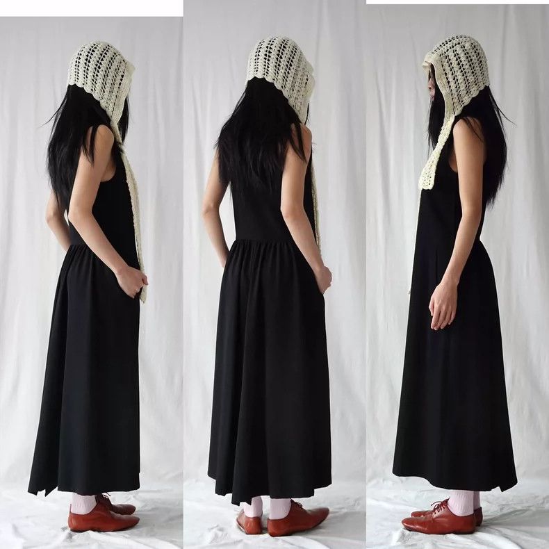 Yohji Yamamoto Yohji Yamamoto size 1 Cut square collar sleeveless dress 2 Size S / US 4 / IT 40 - 2 Thumbnail