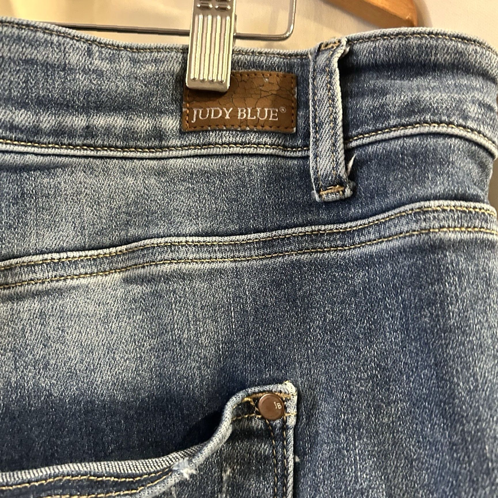 Vintage Judy Blue Jeans Womens 24W Distressed High Rise Straight Fit Stretch Jeans Size 42" / US 20 - 5 Thumbnail