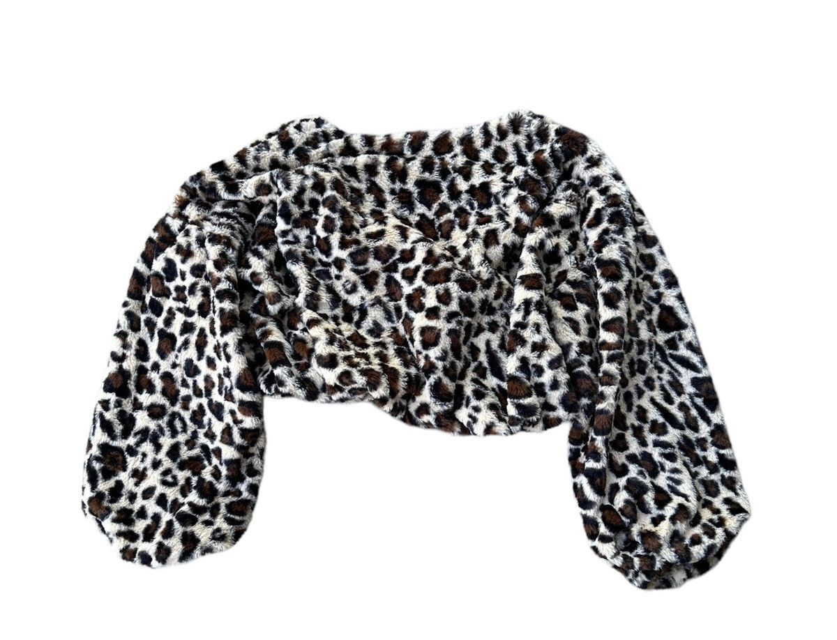 Japanese Brand 🔥gorgoeus🔥Pumpkin port leopard crop top fleece jacket Size M / US 6-8 / IT 42-44 - 6 Thumbnail
