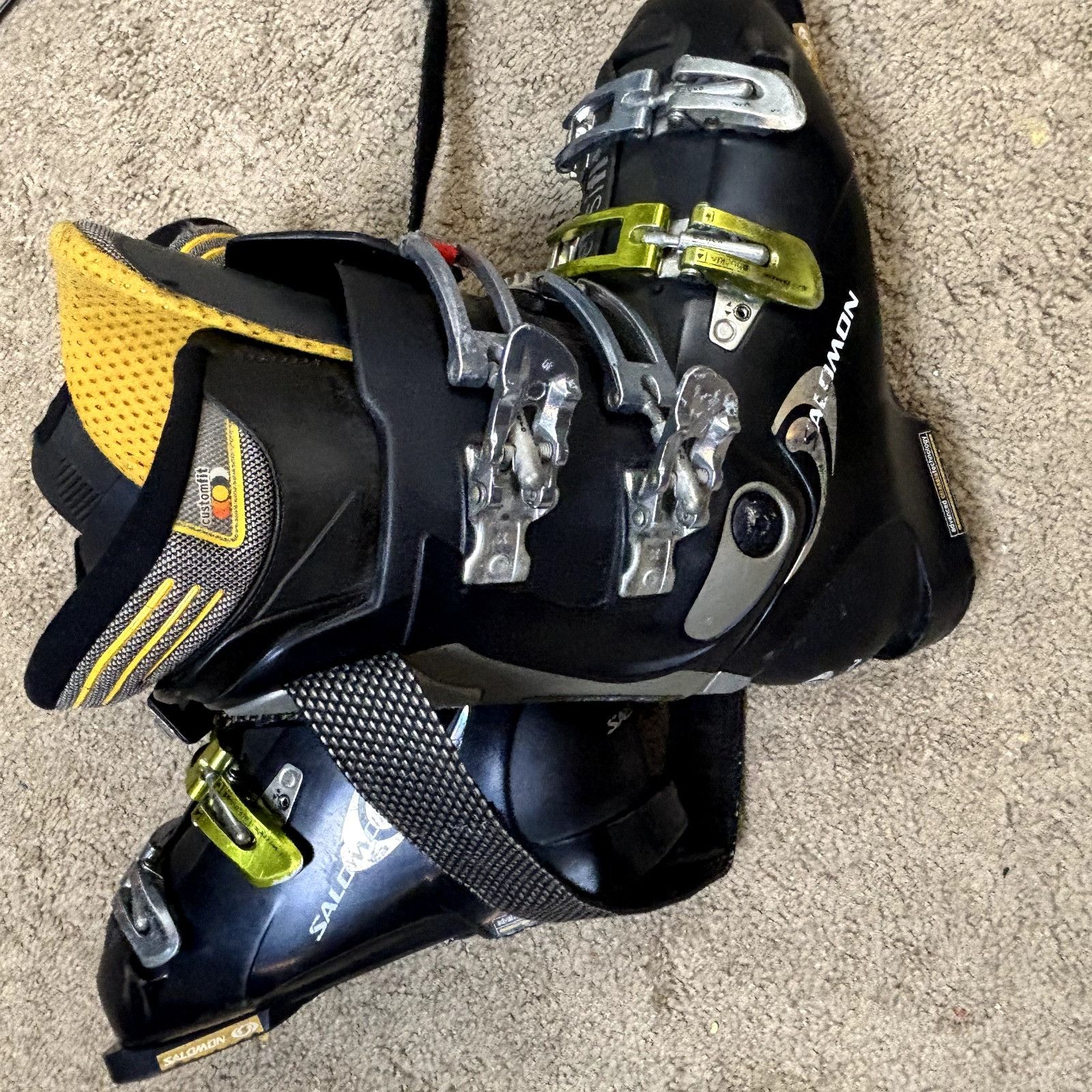 Salomon Salomon X-Wave 8.0 3D Buckle, 315mm Black Downhill Ski Boots Size US 13 / EU 46 - 17 Thumbnail