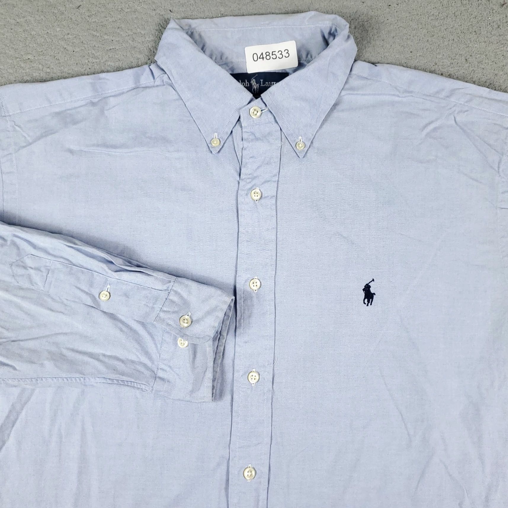Ralph Lauren Ralph Lauren Dress Shirt Mens 16.5 Blue Long Sleeve Button-Up Regular Fit Non-Iron Size 42R - 2 Thumbnail
